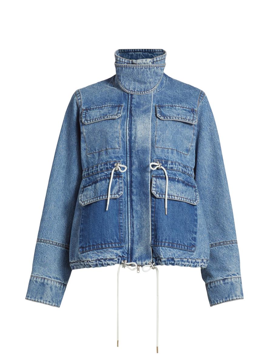 Co Drawstring Cotton Denim Military Jacket | Saks Fifth Avenue