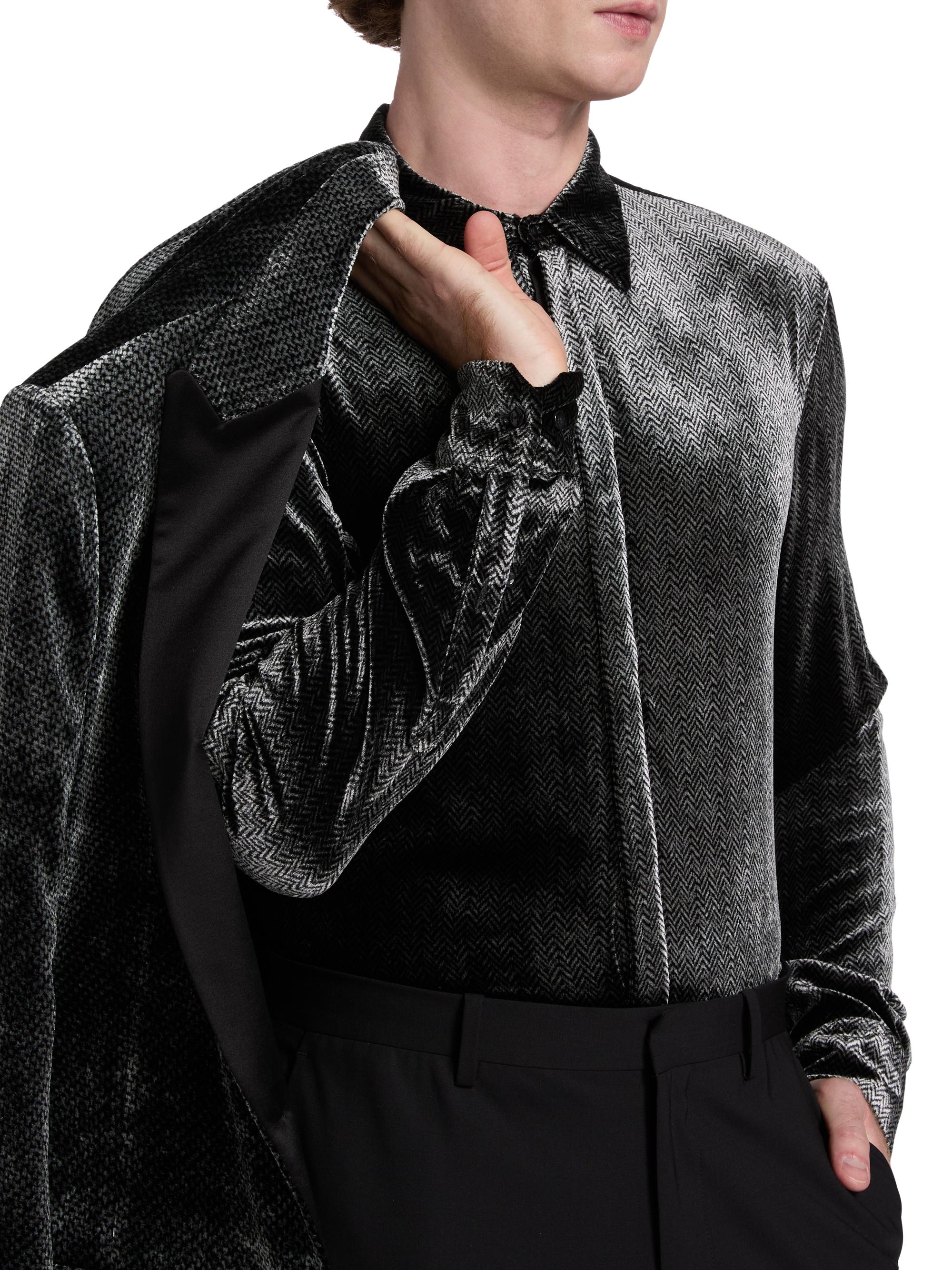 Giorgio Armani Velvet Tux Shirt | Saks Fifth Avenue