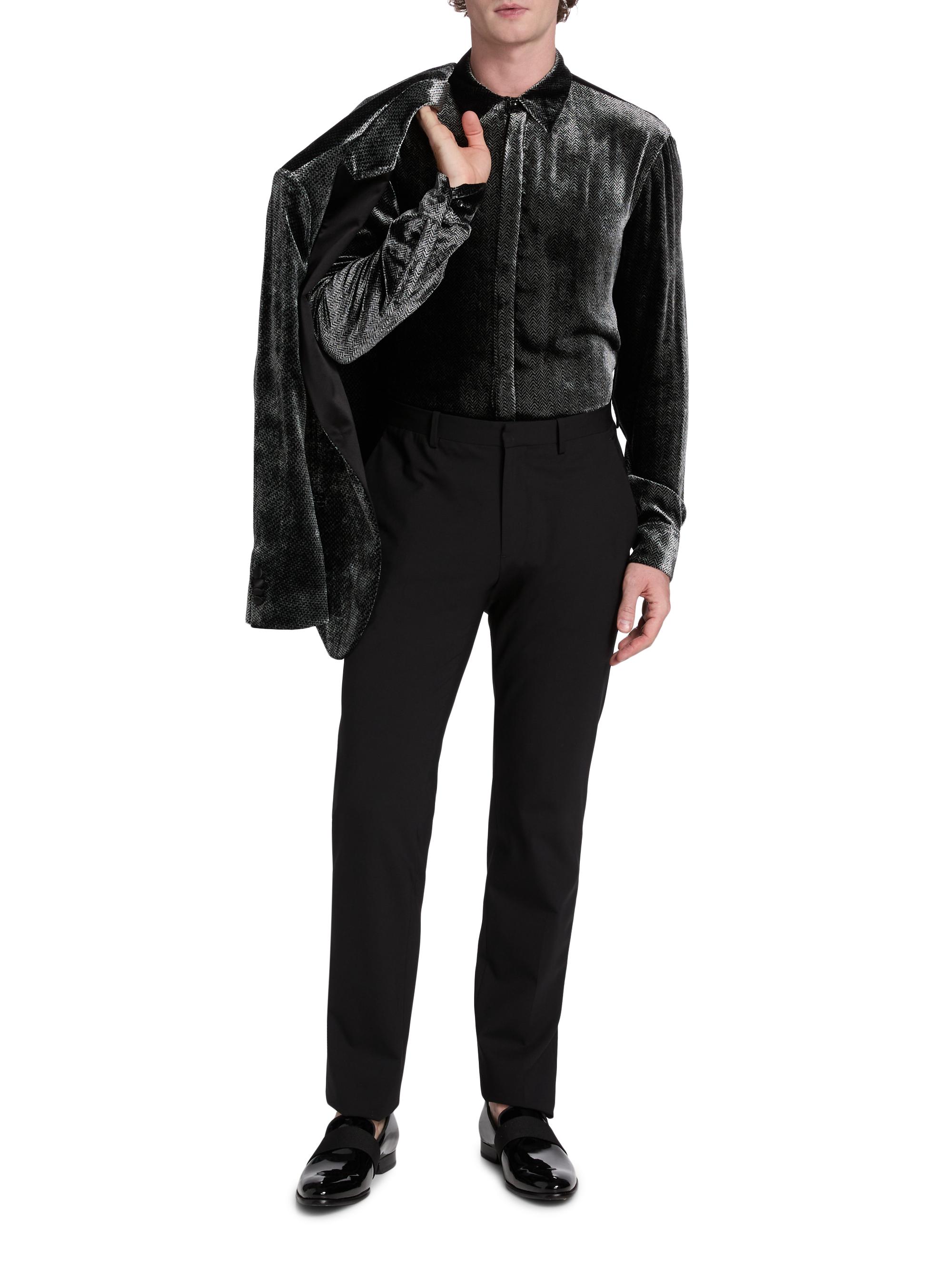 Giorgio Armani Velvet Tux Shirt | Saks Fifth Avenue