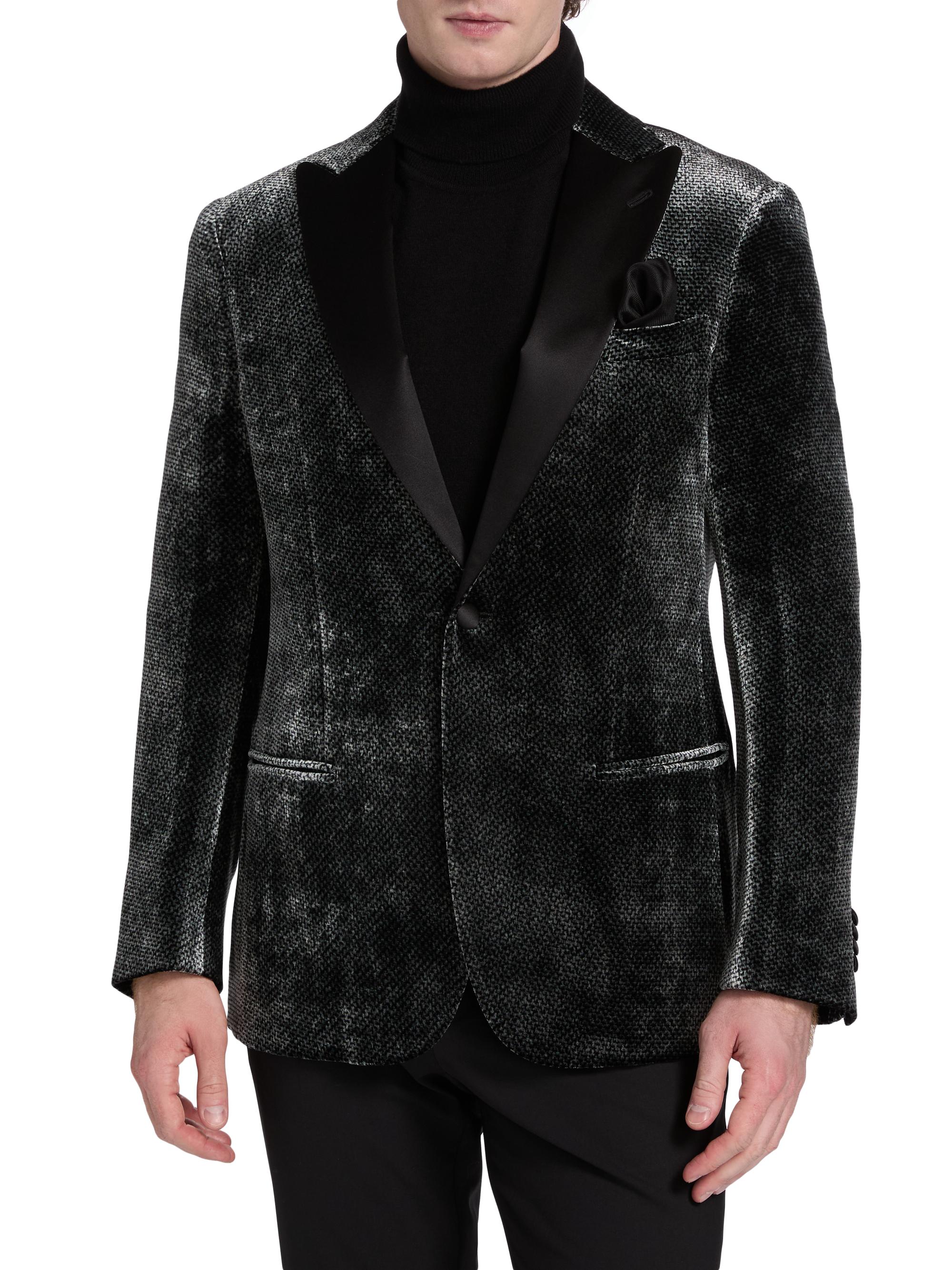 Giorgio Armani Textured Velvet Dinner Jacket | Saks Fifth Avenue