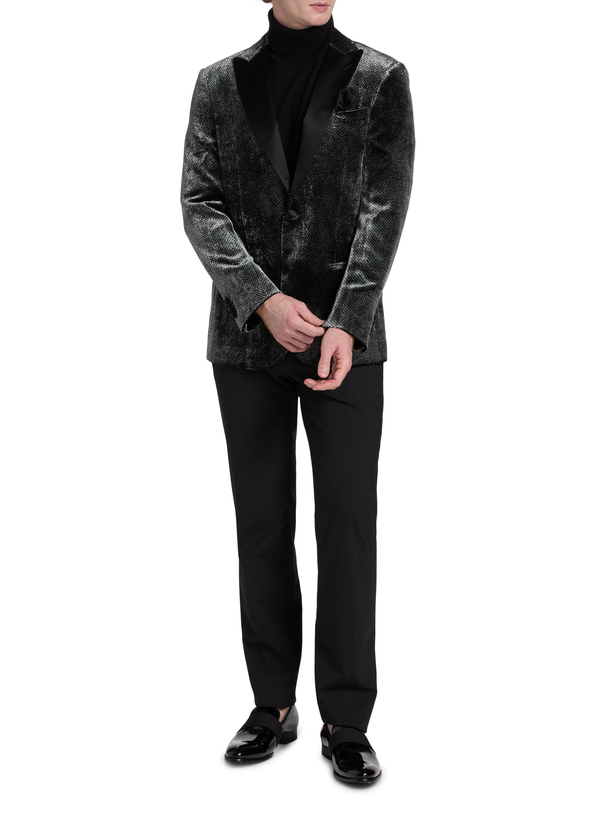 Giorgio Armani Textured Velvet Dinner Jacket | Saks Fifth Avenue