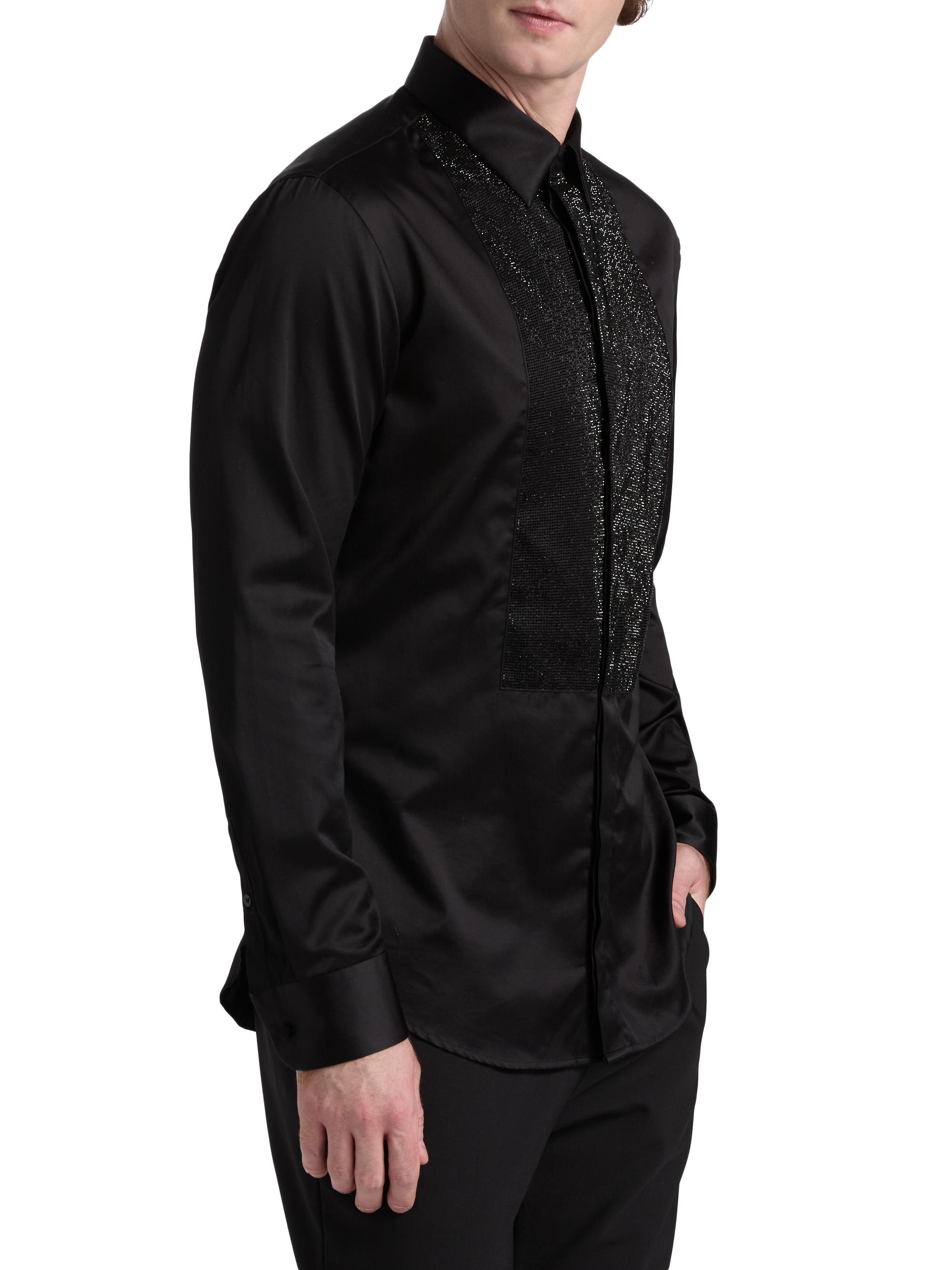 METALLIC TUX SHIRT