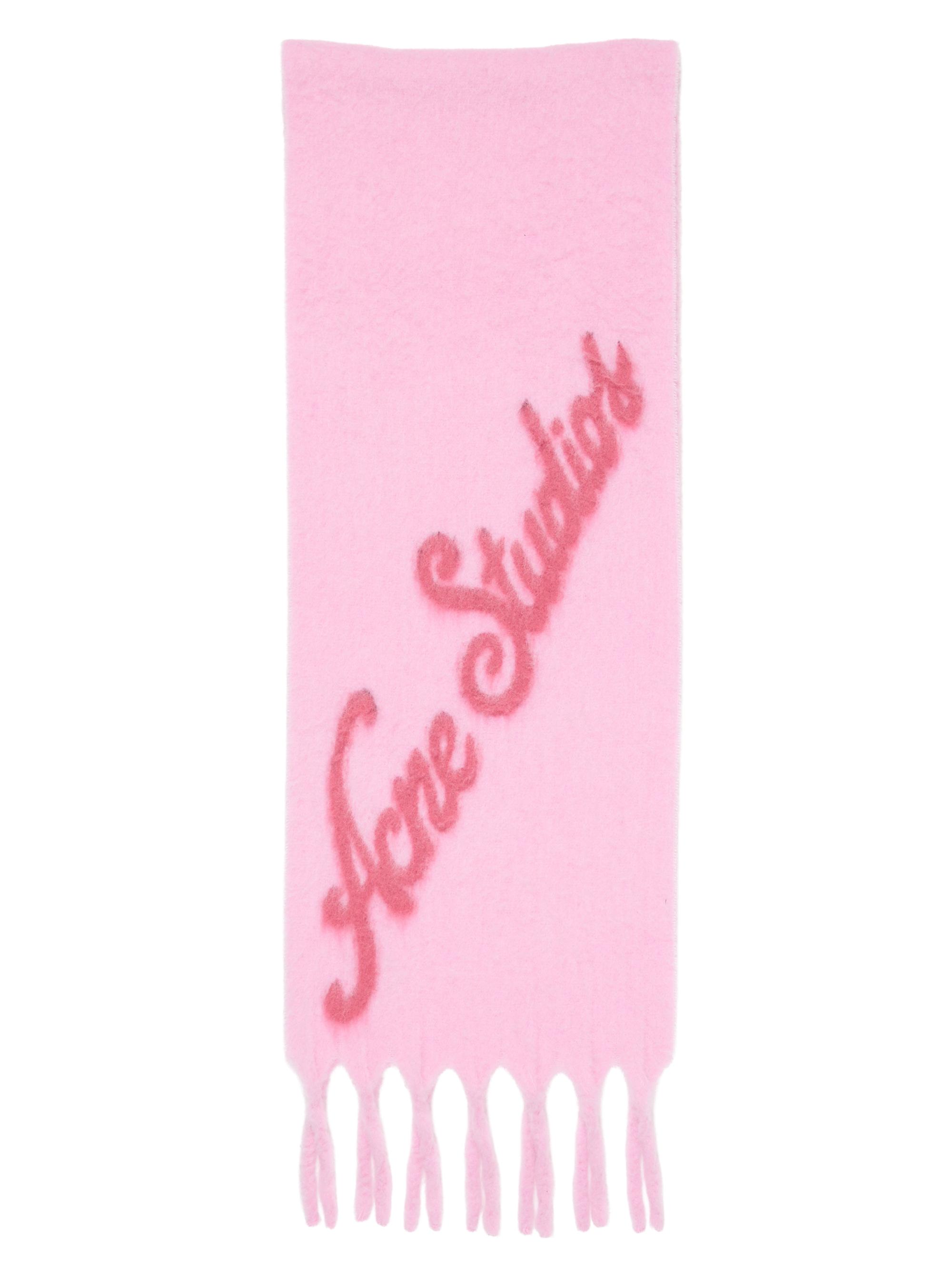 Acne Studios Men's Volly Jumbo Logo Scarf - Pink Fuchsia
