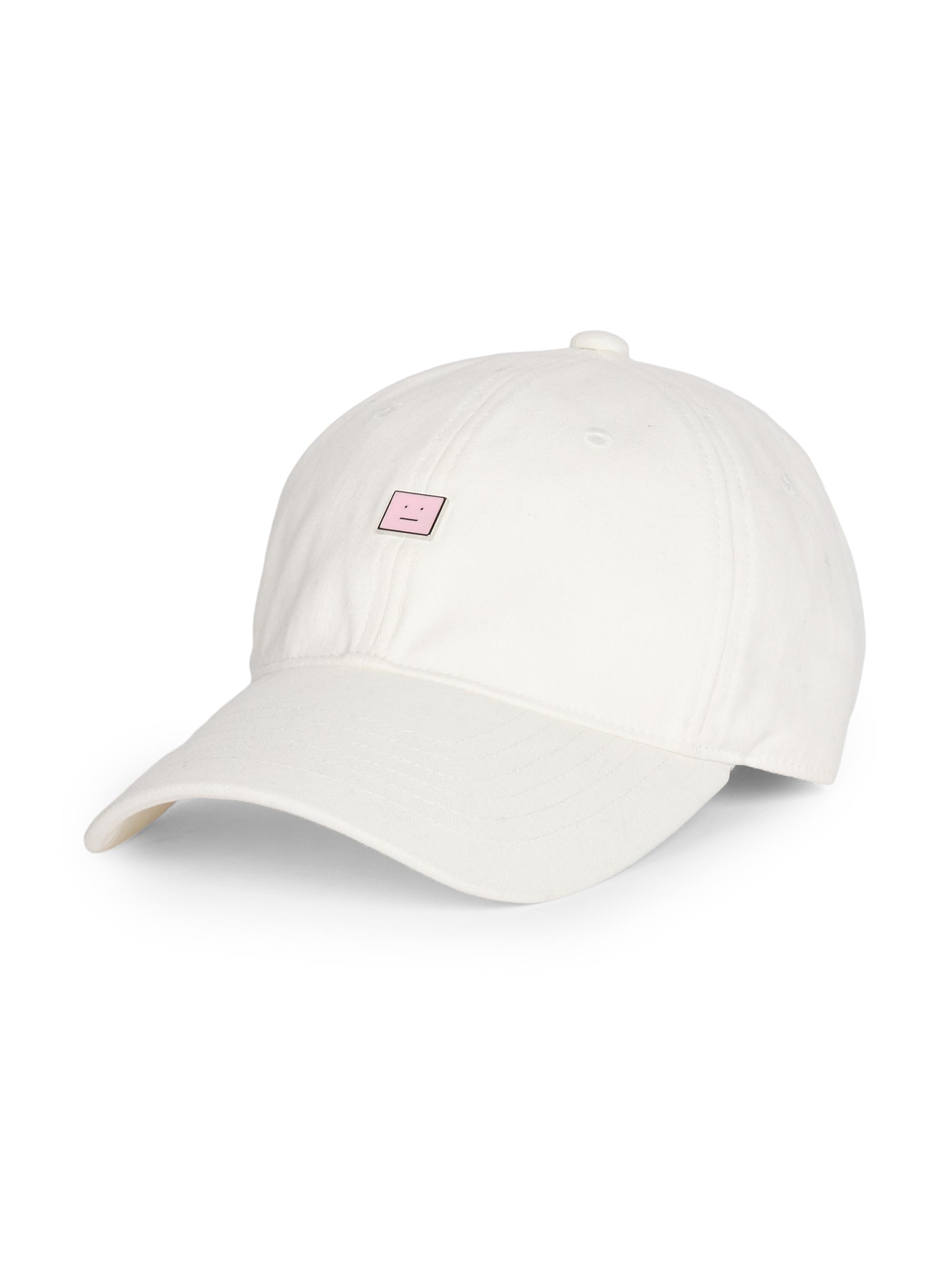 Acne Studios Men's Cunov Face Stud Baseball Cap - White