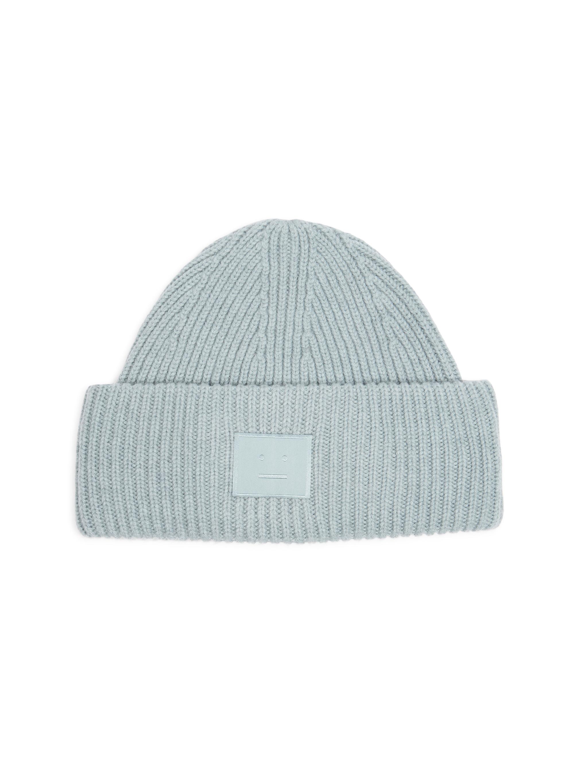 AMI Paris Logo Rib-Knit Wool Beanie Hat | Saks Fifth Avenue