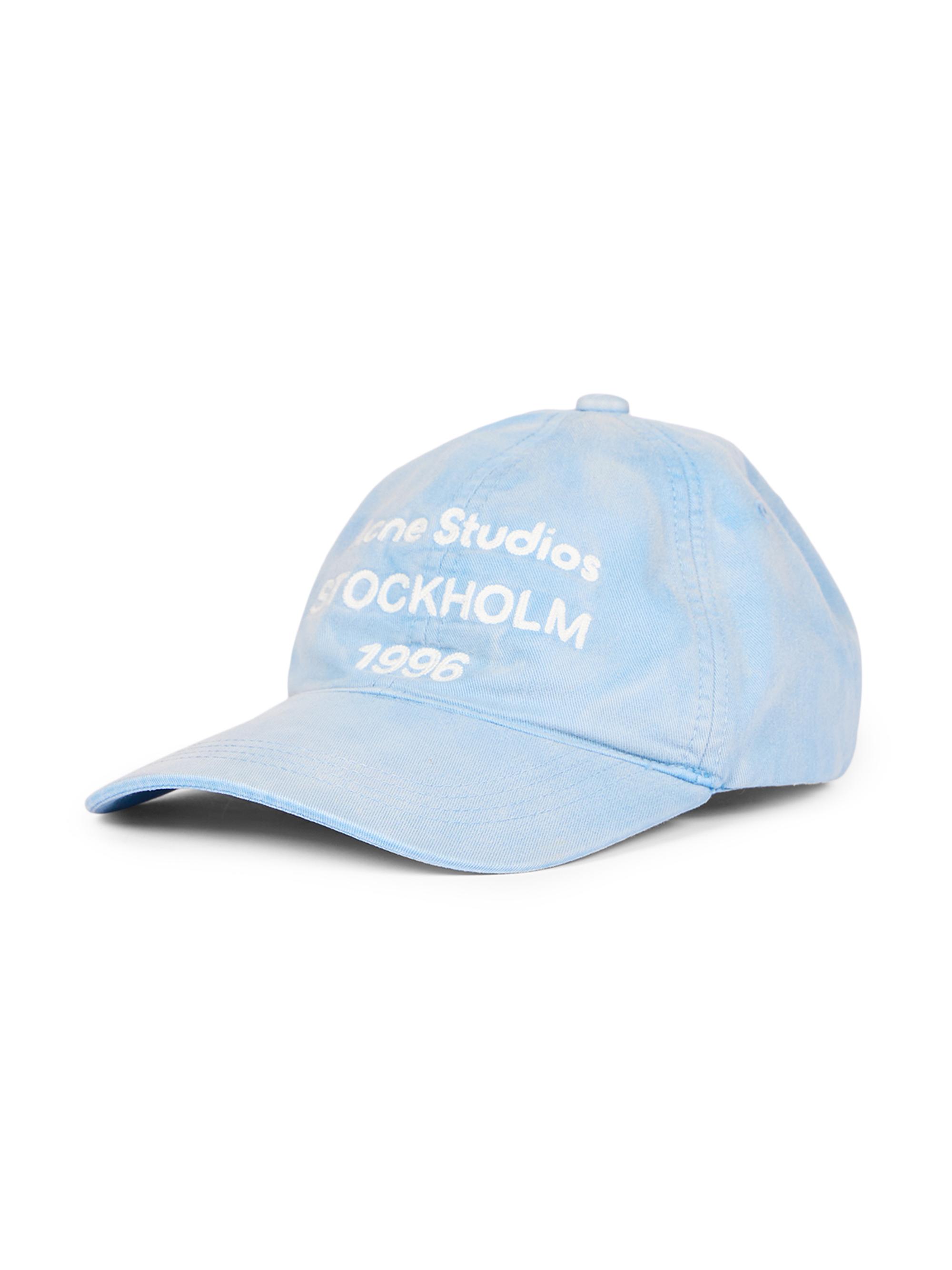 Acne Studios Men's Carliy 1996 Embroidered Hat - Cornflower Blue