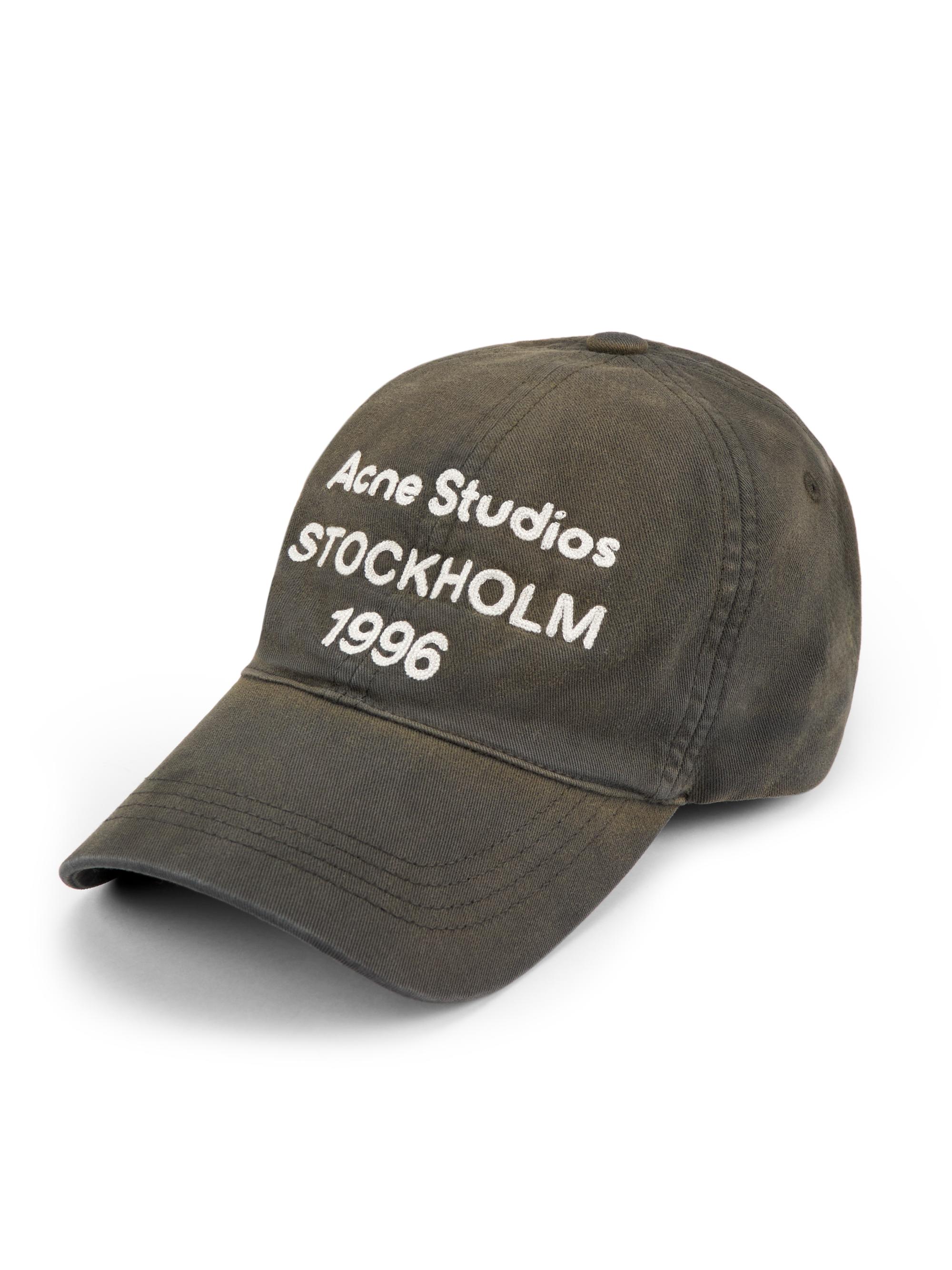 Acne Studios Men's Carliy 1996 Embroidered Hat - Faded Black | Thumbnail 3