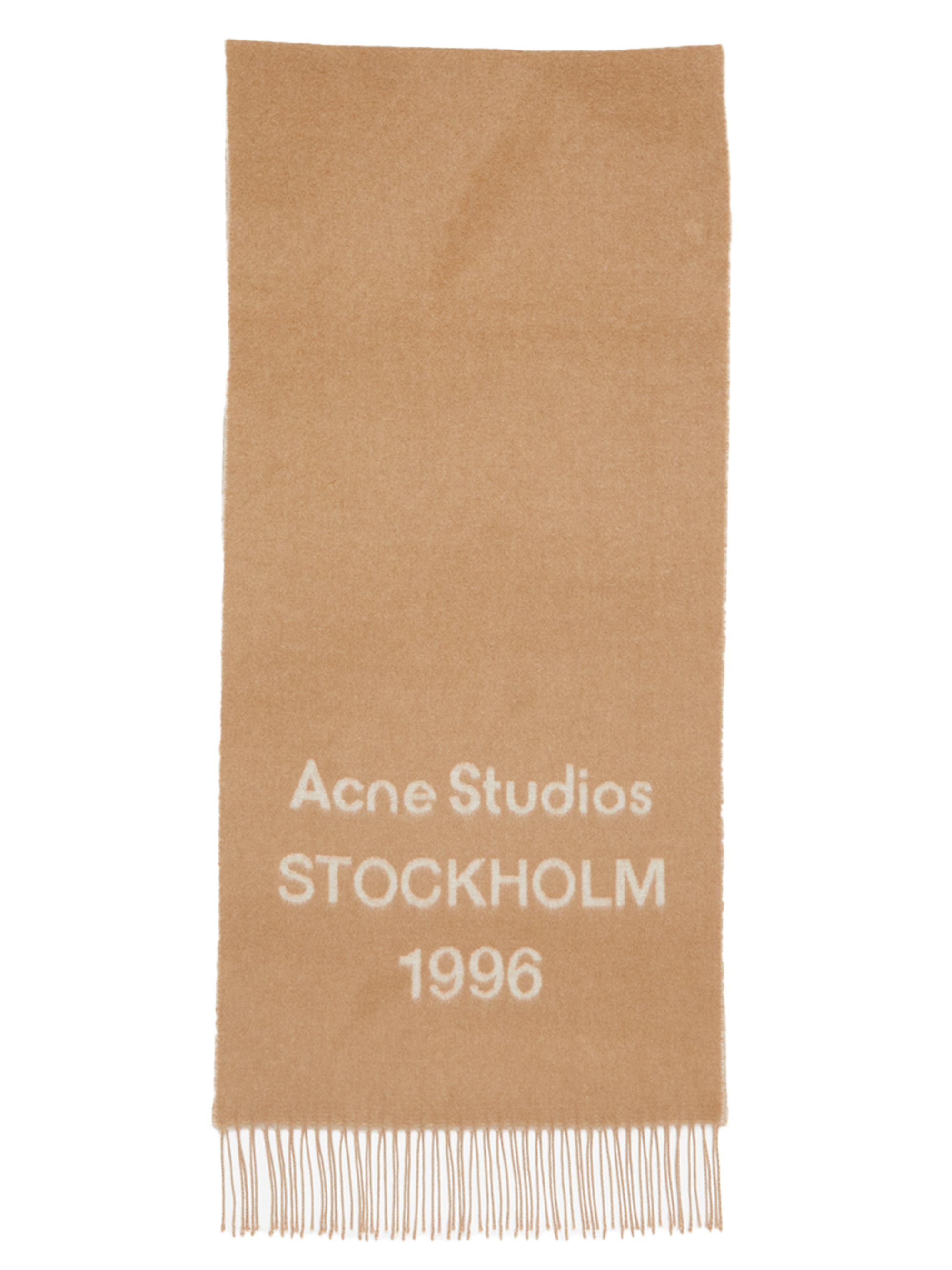 Acne Studios Men's Venus 1996 Wool Scarf - Camel Ecru