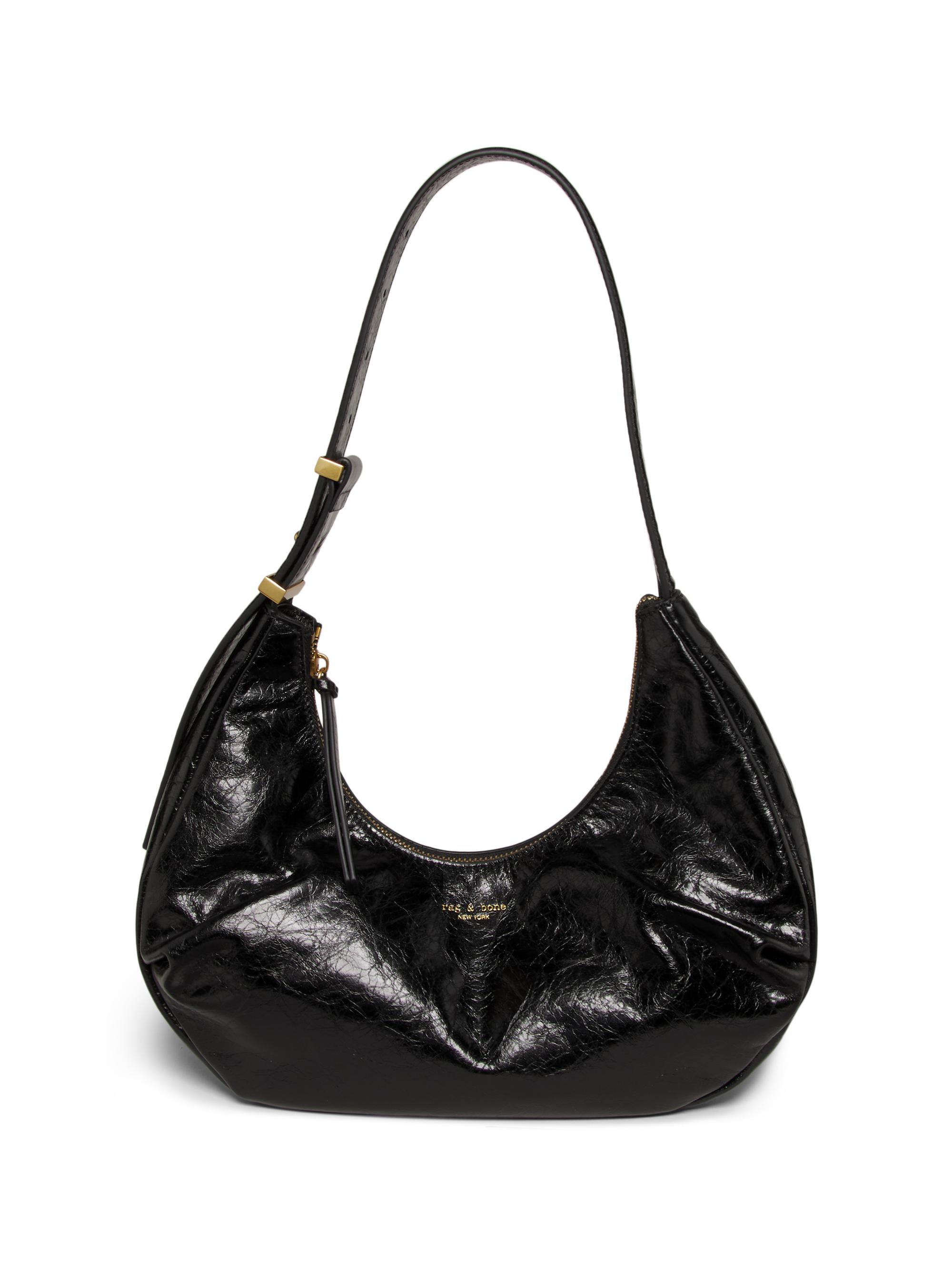 rag & bone Women's Hudson Leather Hobo Bag - Black