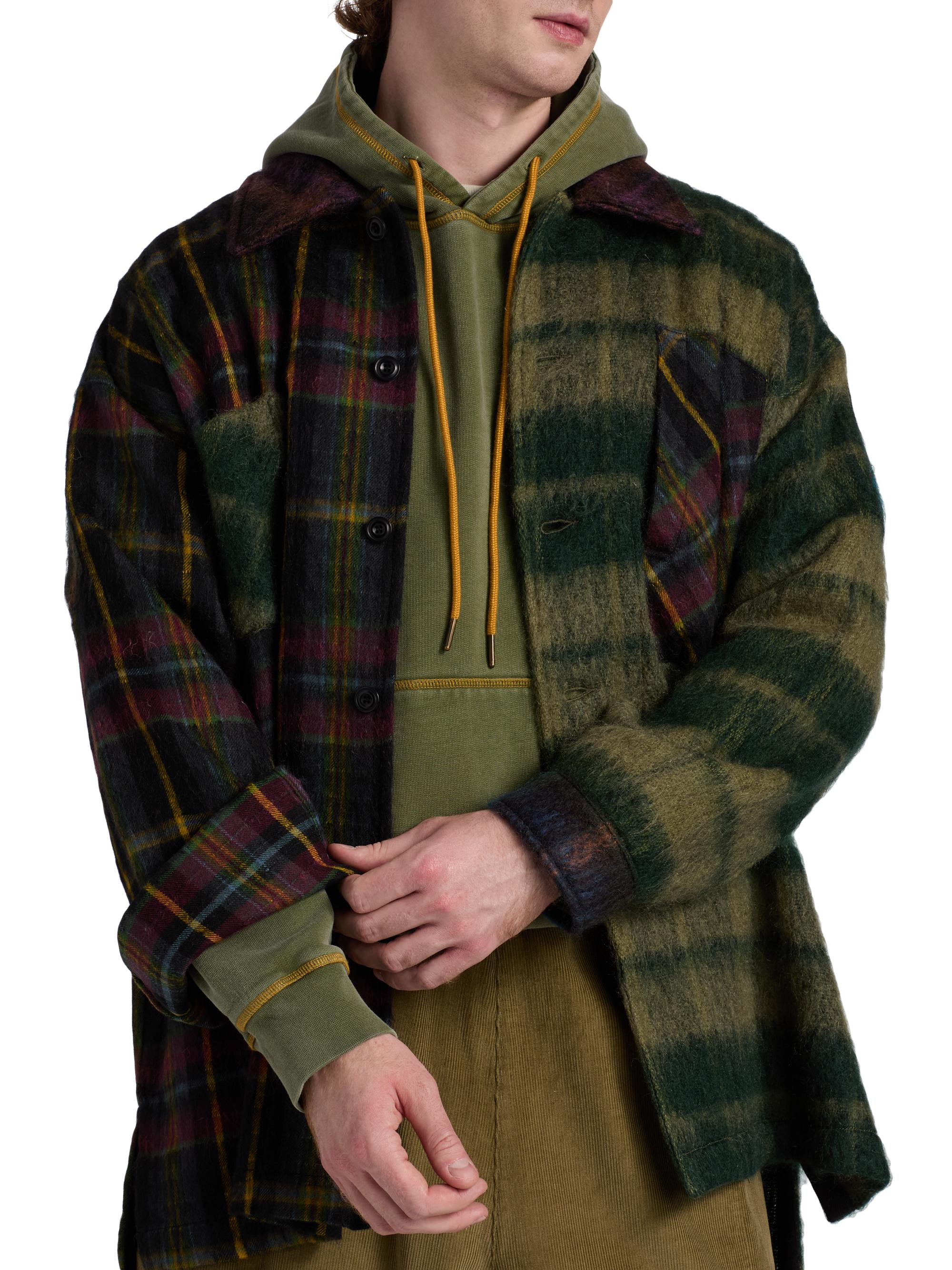 Nicholas Daley Smock Plaid Mohair-Wool Button-Front Jacket | Saks