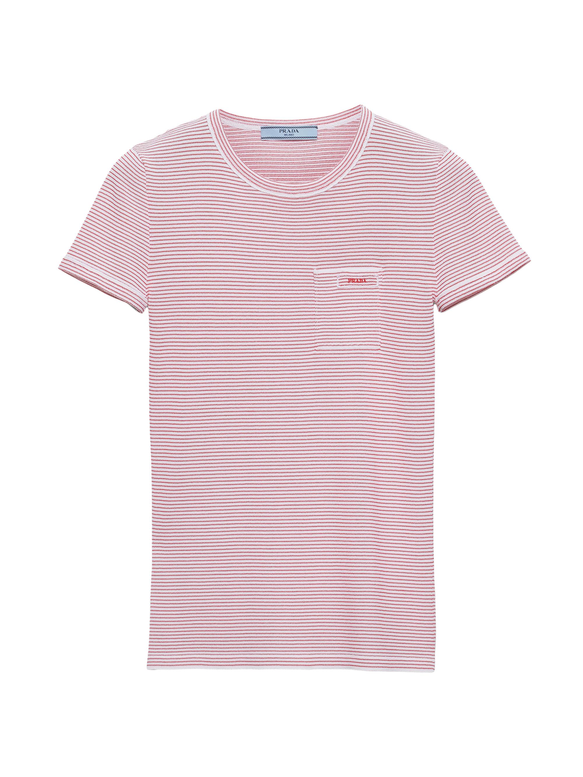 Prada Women's Striped Crewneck Sweater - Pink Multi