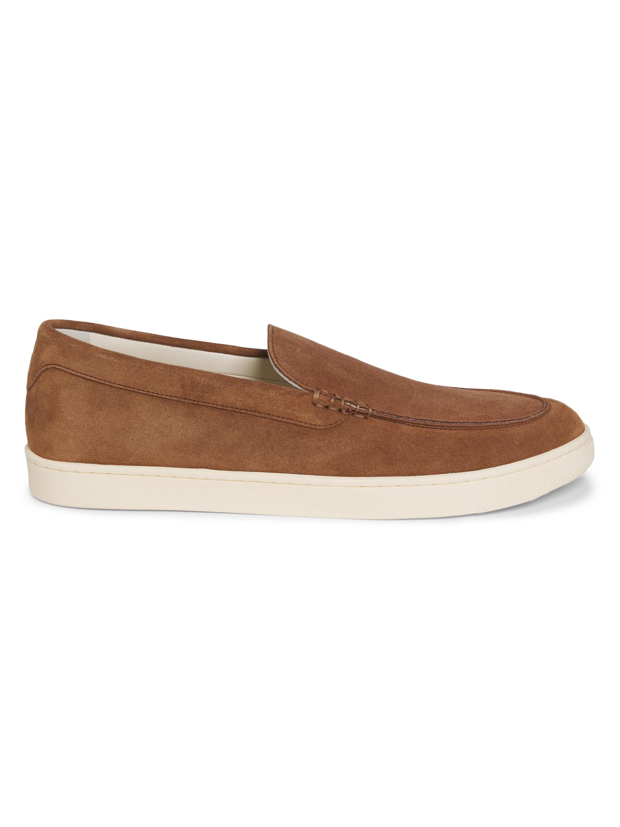 Brunello Cucinelli Men's Leather Slip-On Loafers - Medium Brown