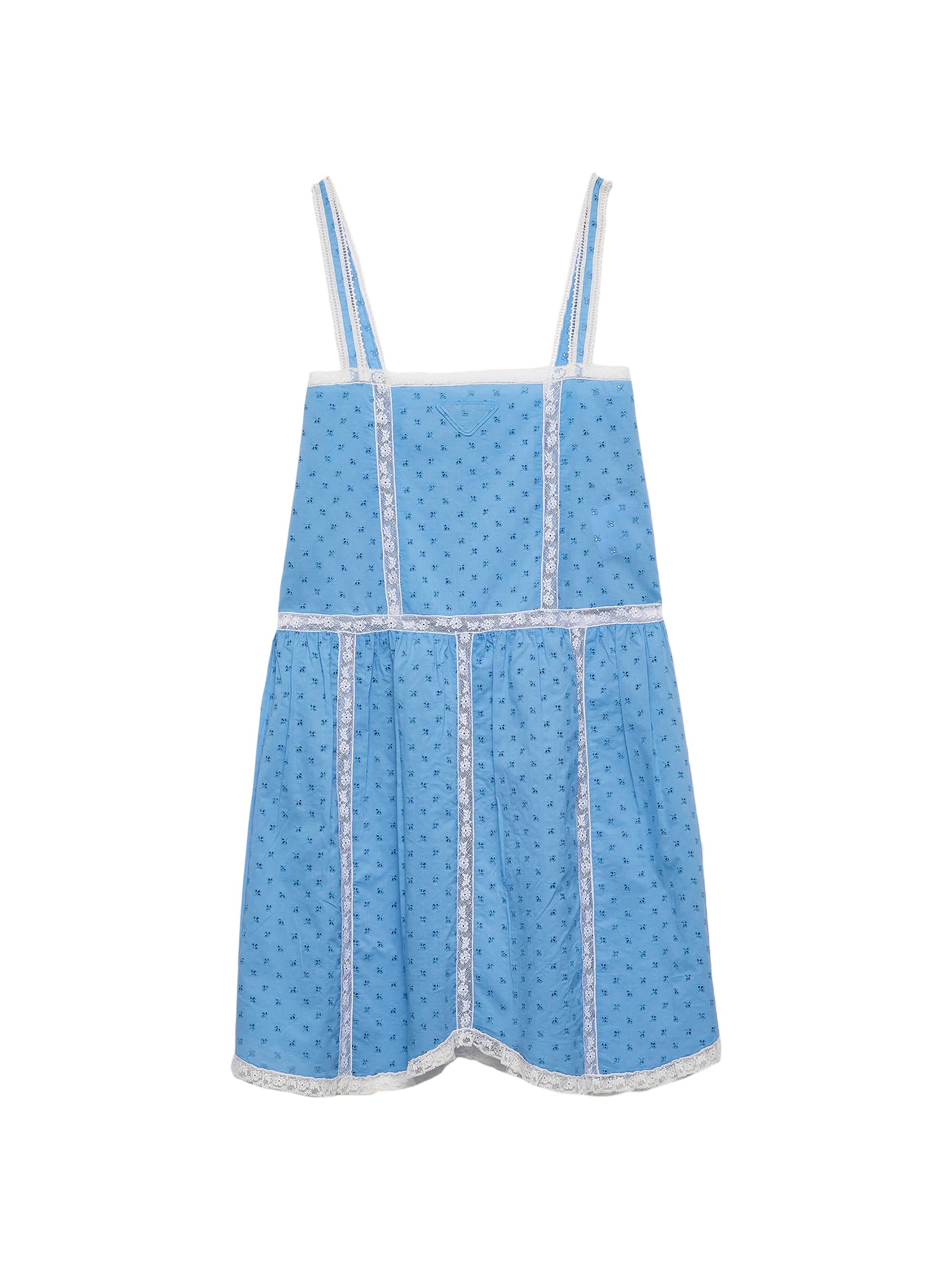 Prada Eyelet Lace Mini-Dress | Saks Fifth Avenue