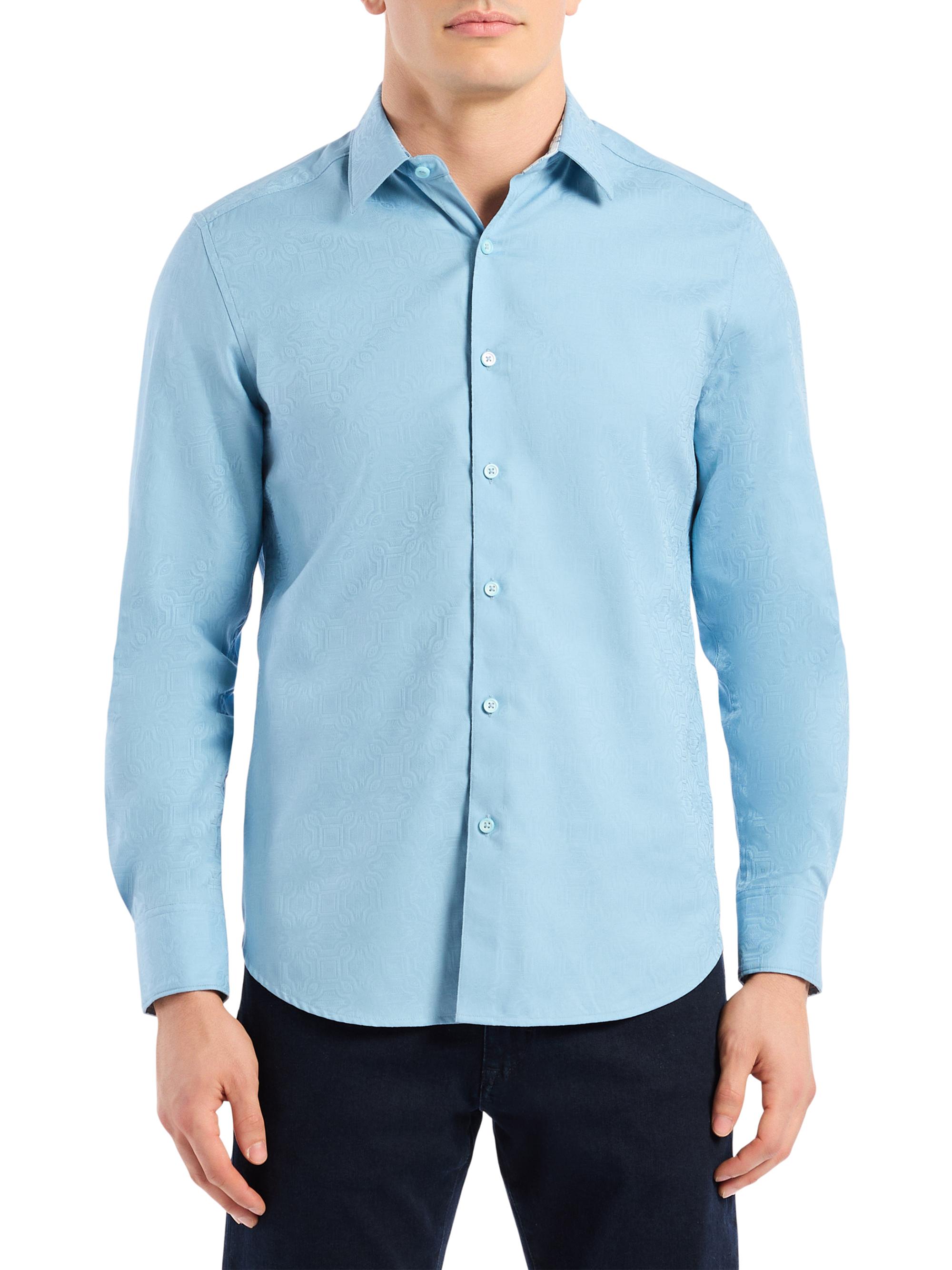 Robert Graham Men's Odyssey Woven Shirt - Glacier