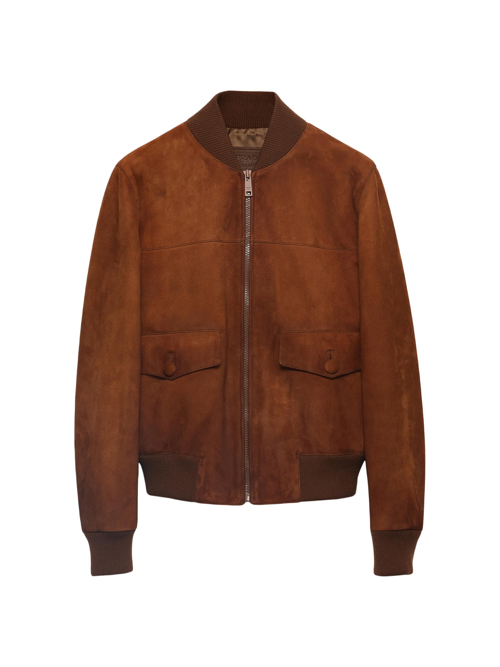 Prada Women's Suede Blouson Jacket - Brown