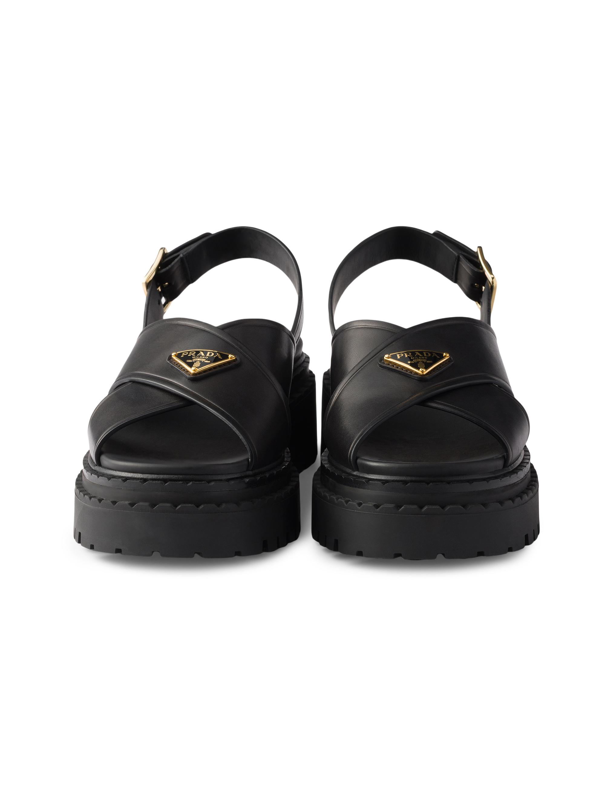 Prada Leather Sandals | Saks Fifth Avenue