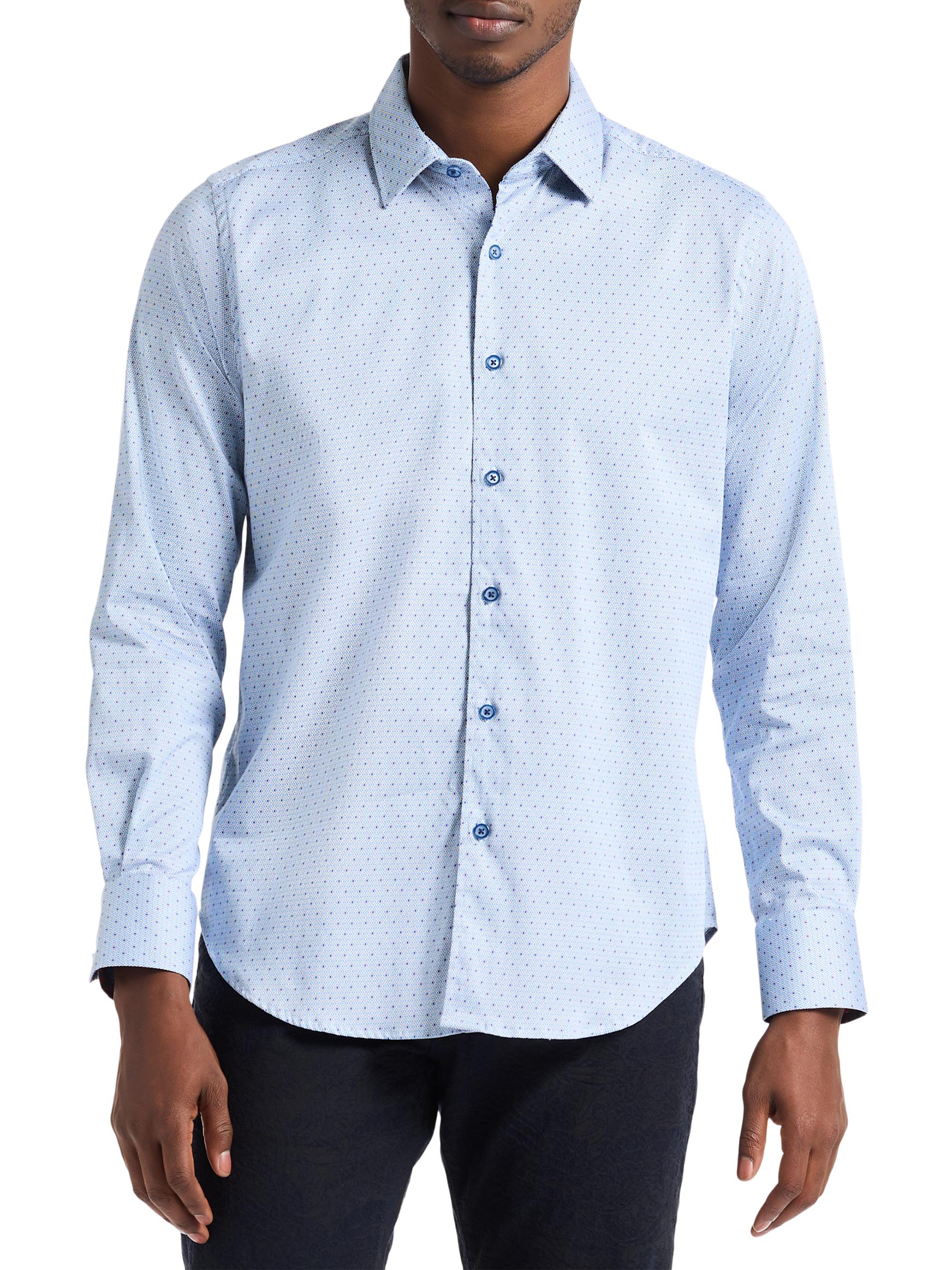 Robert Graham Men's Clayton Button-Front Shirt - Blue