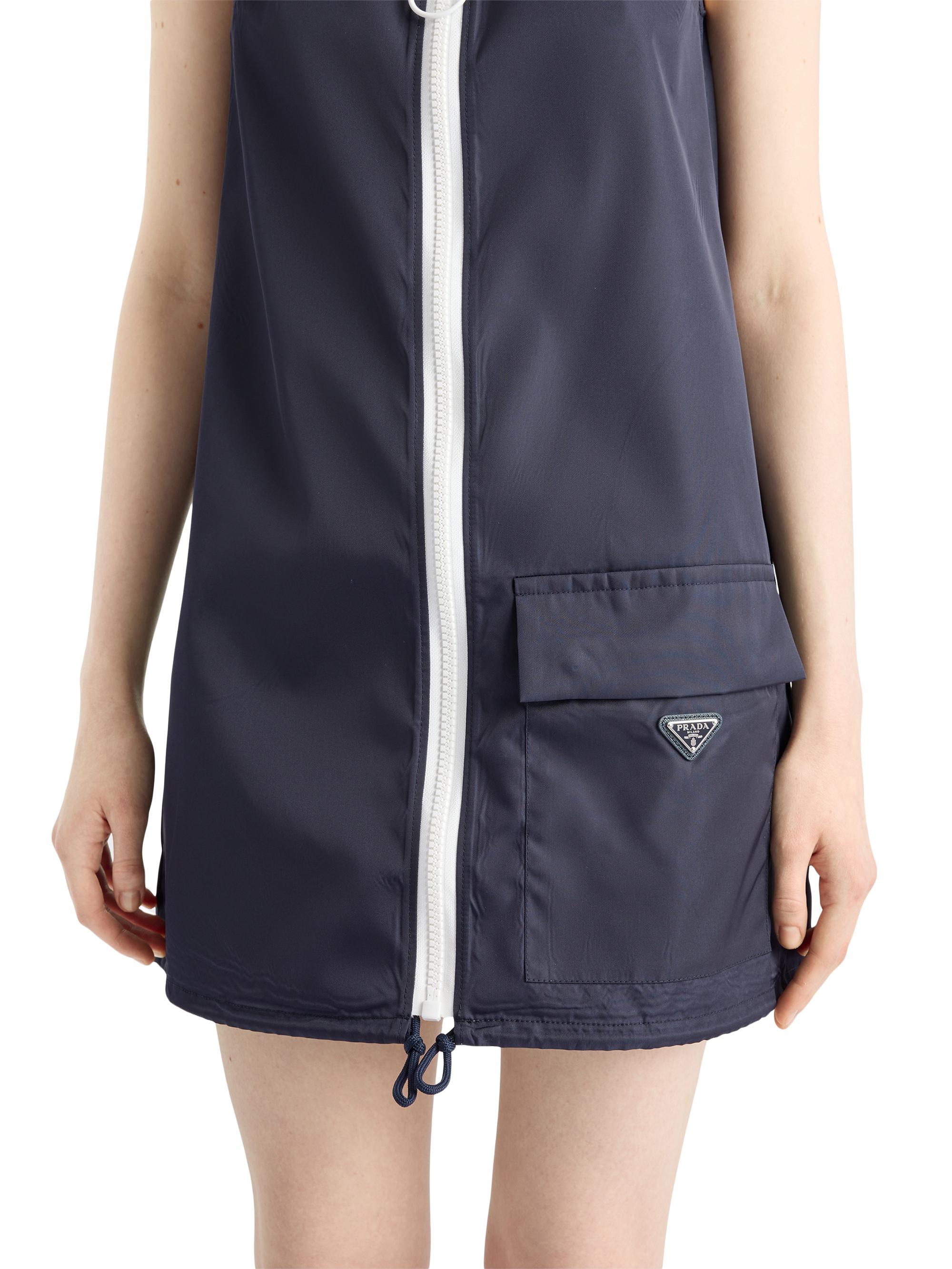 knee length dresses for ladies PRADA BLACK 2021 NYLON MINI DRESS SMALL