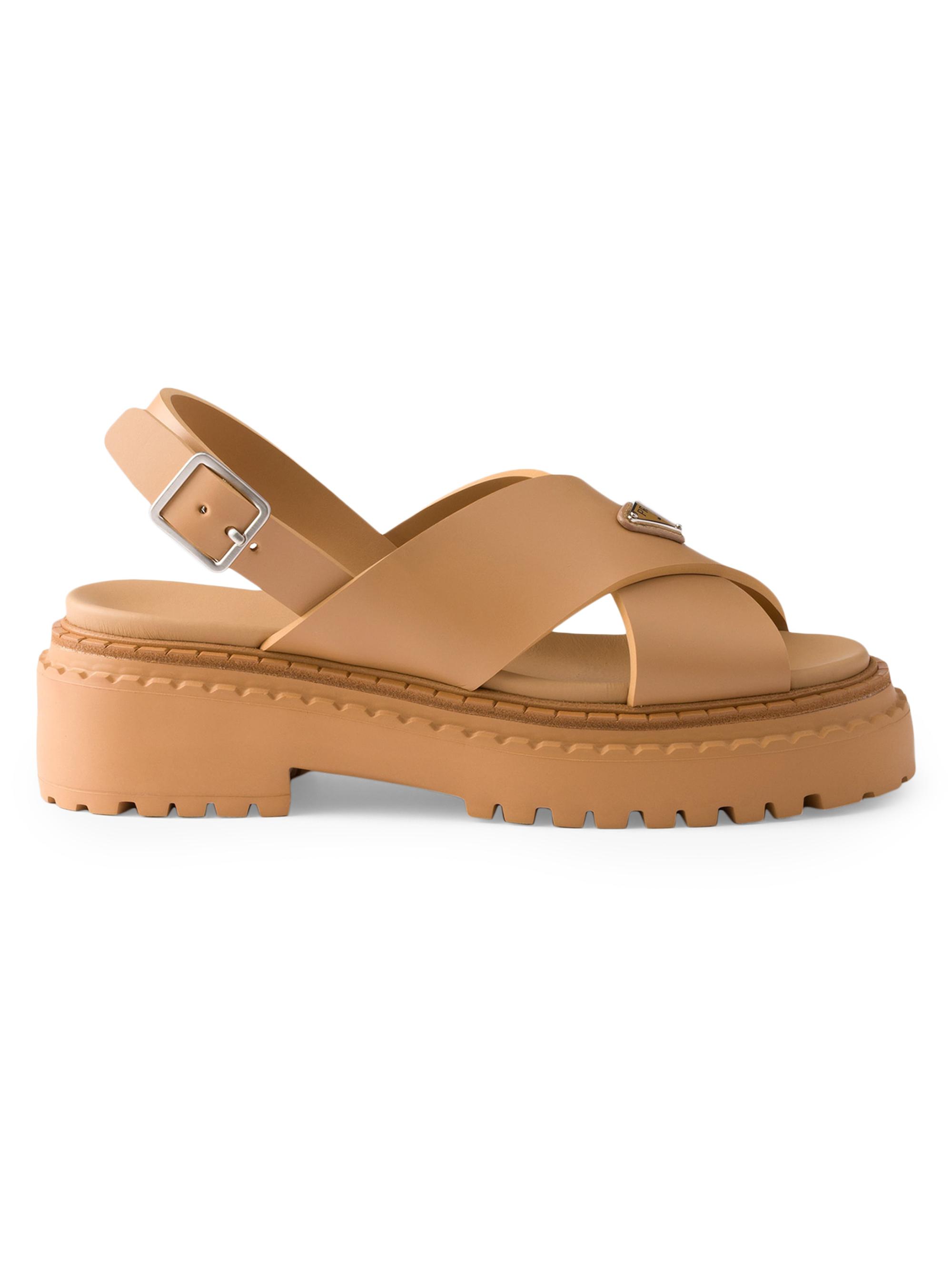 Prada Women's Rubber Sandals - Light Brown