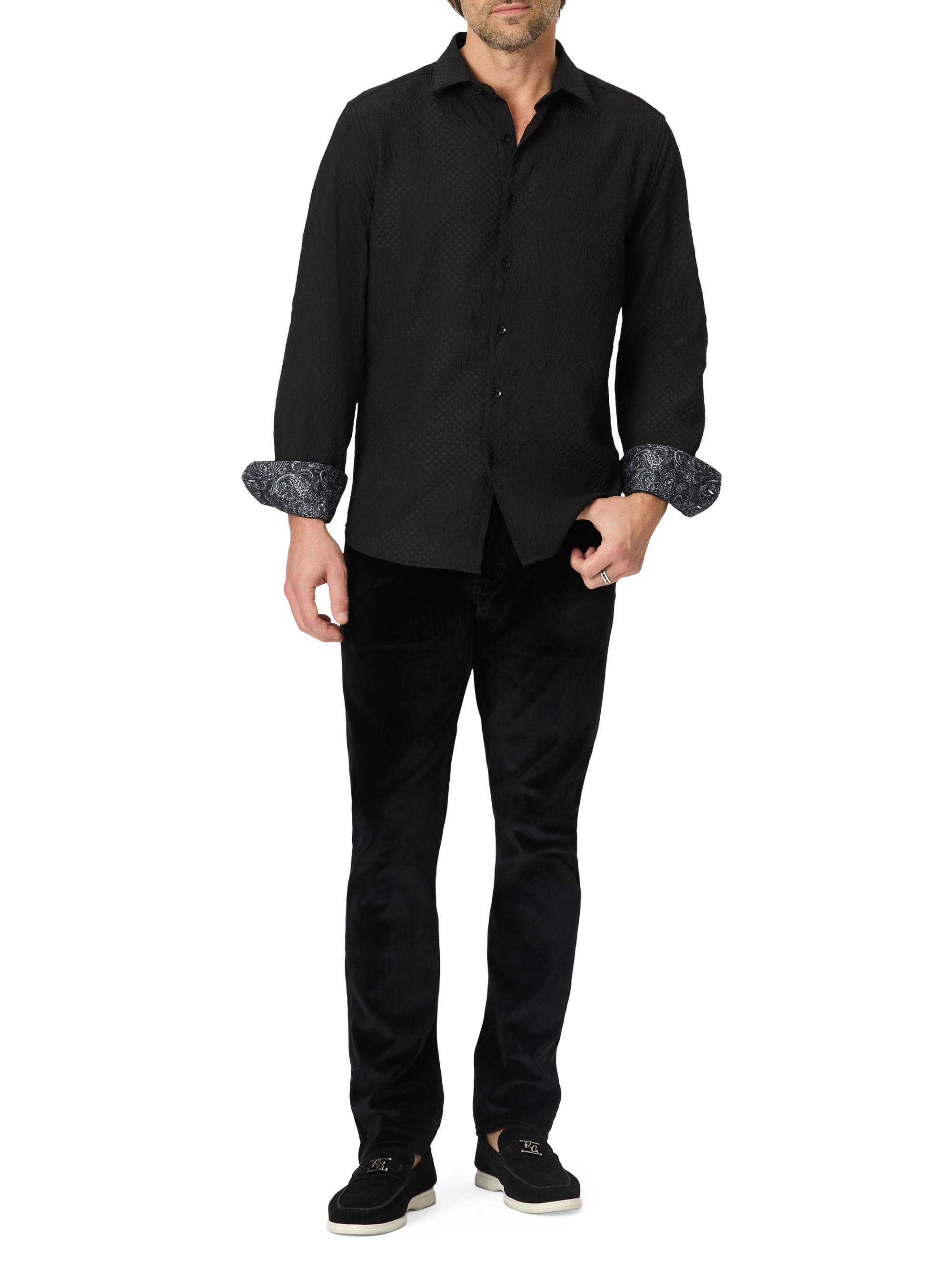 Robert Graham Men's Devonshire Button-Front Shirt - Black | Thumbnail 2