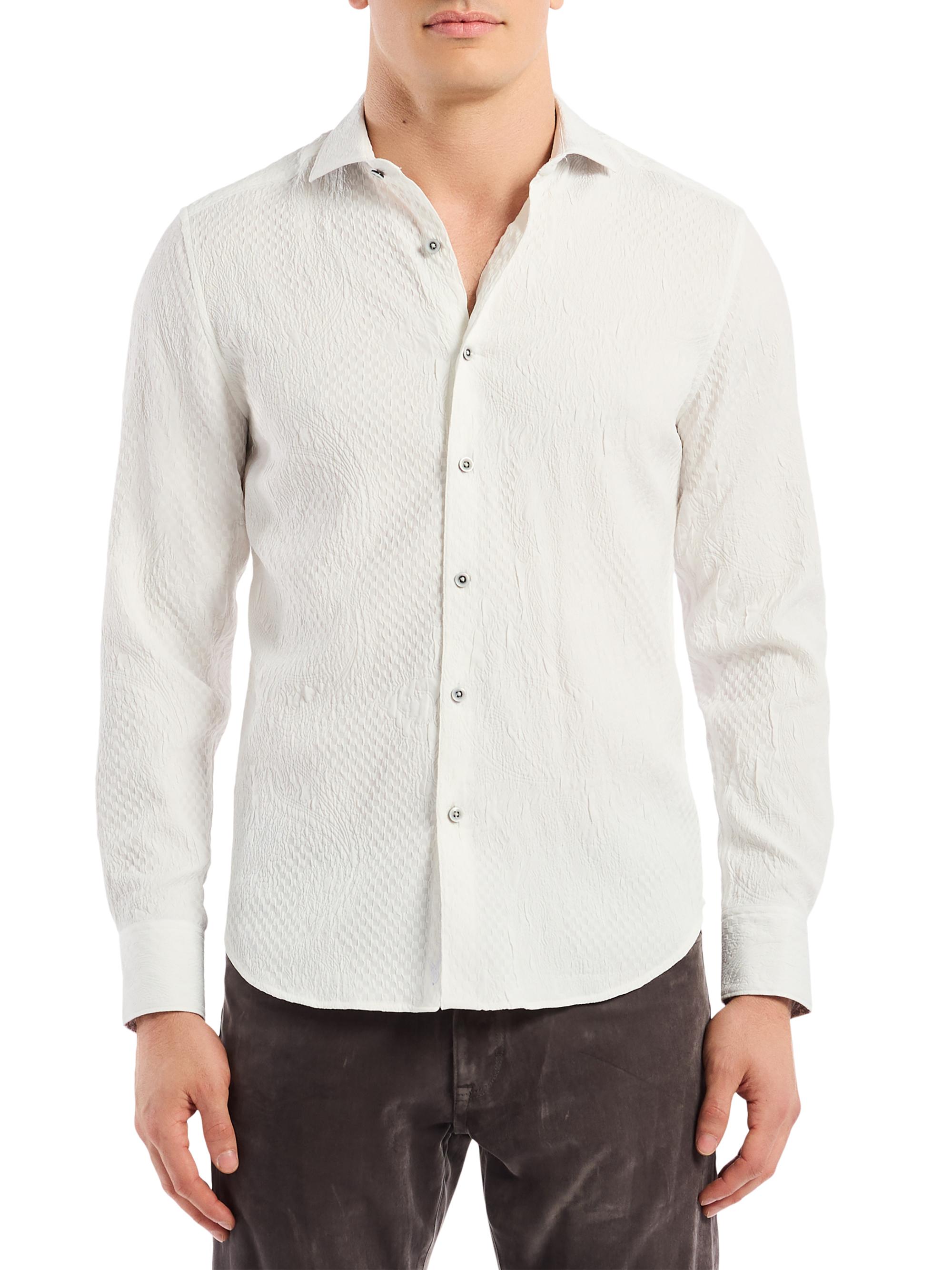 Robert Graham Men's Devonshire Button-Front Shirt - White