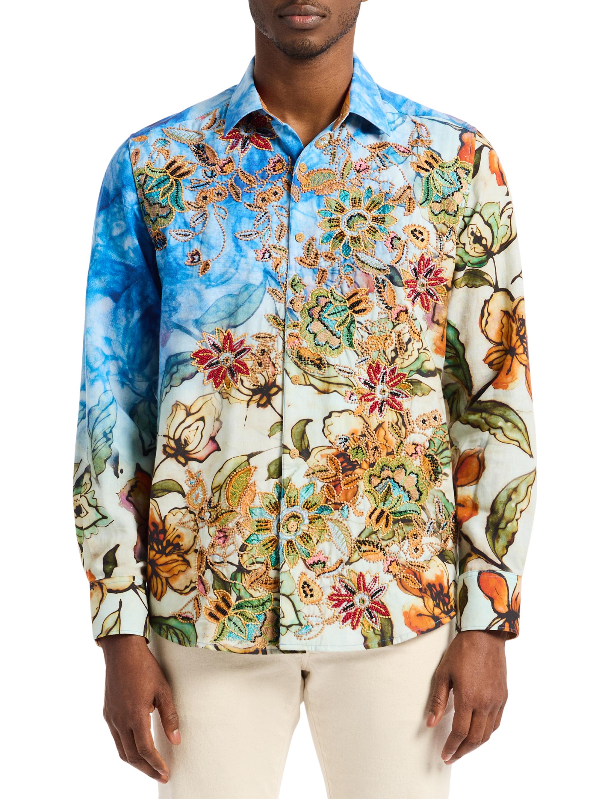 Robert Graham Men's Wanderinblossom Floral Embroidered Shirt