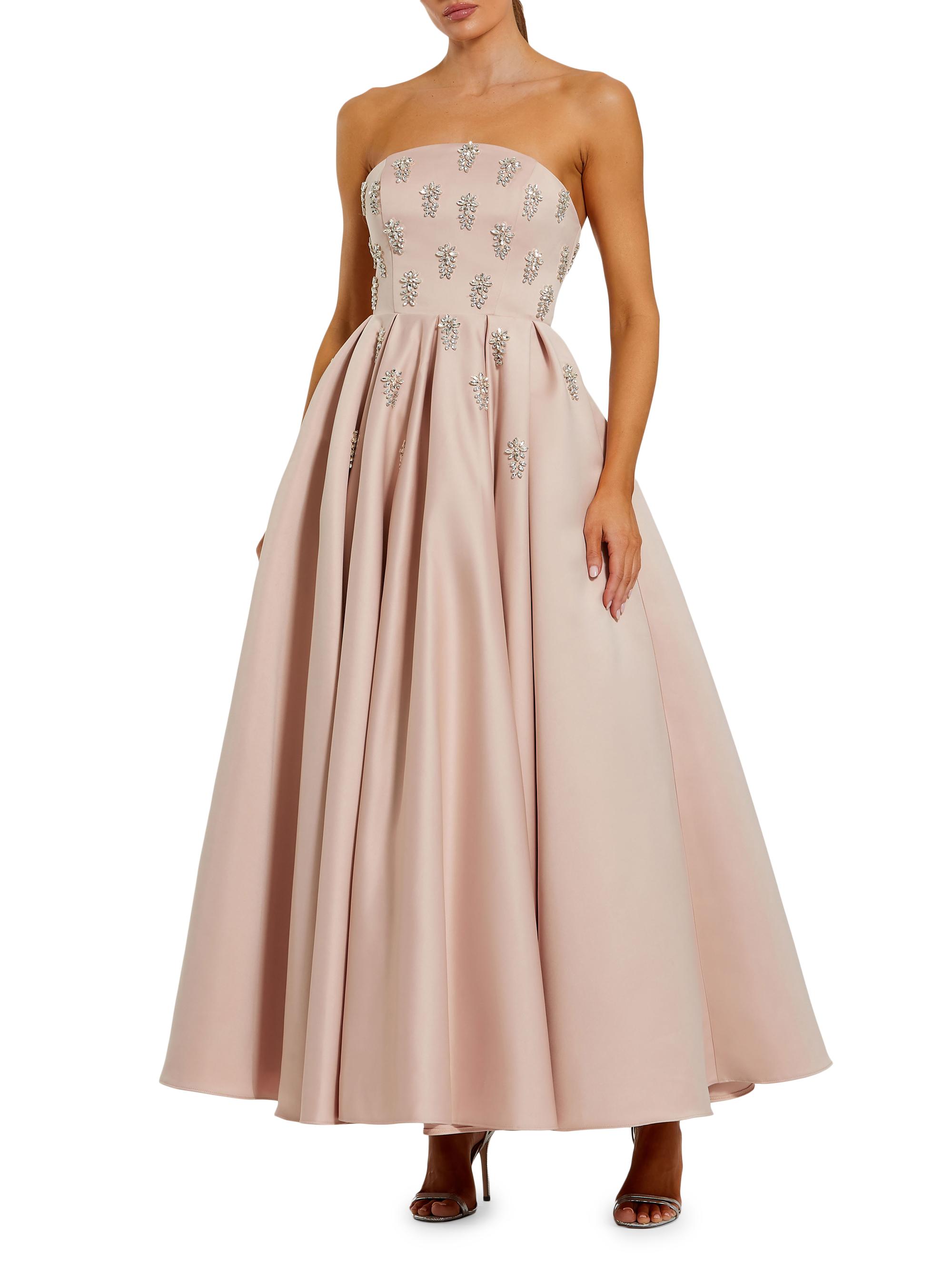Mac Duggal Embroidered Tulle Cap-Sleeve Midi-Dress | Saks Fifth Avenue