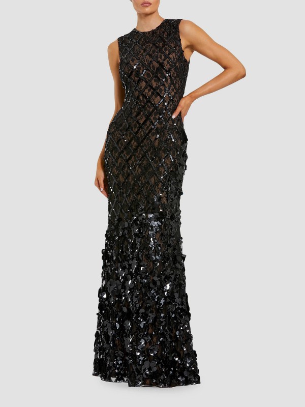 mac duggal sequin dress 5220 elevating the gown sleek profile Mac Duggal Sequined Cape Women's