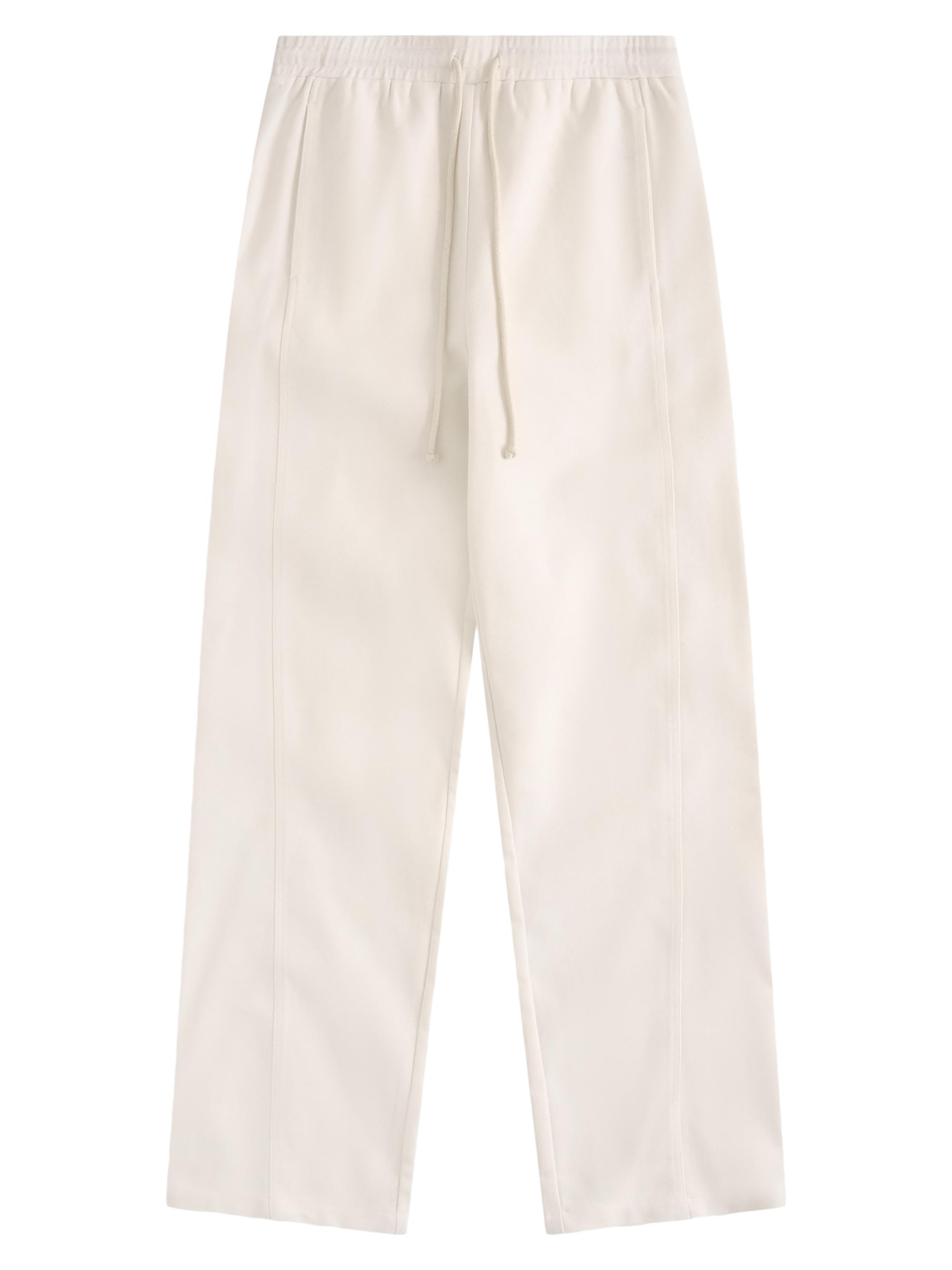 Krost Men's Sands Linen Wide Leg Pants - Egret