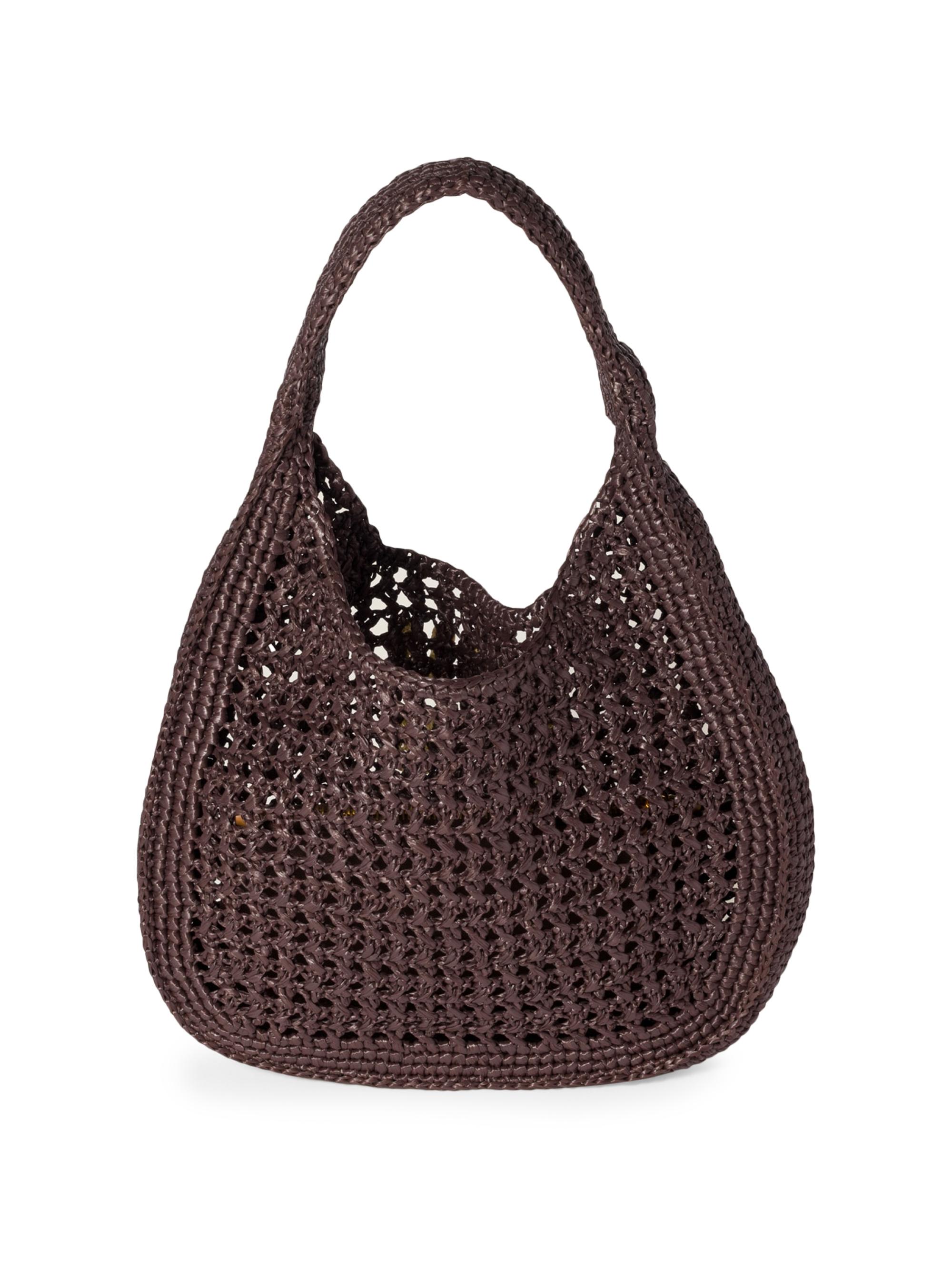 Miu Miu Raffia-Effect Woven Hobo Bag | Saks Fifth Avenue