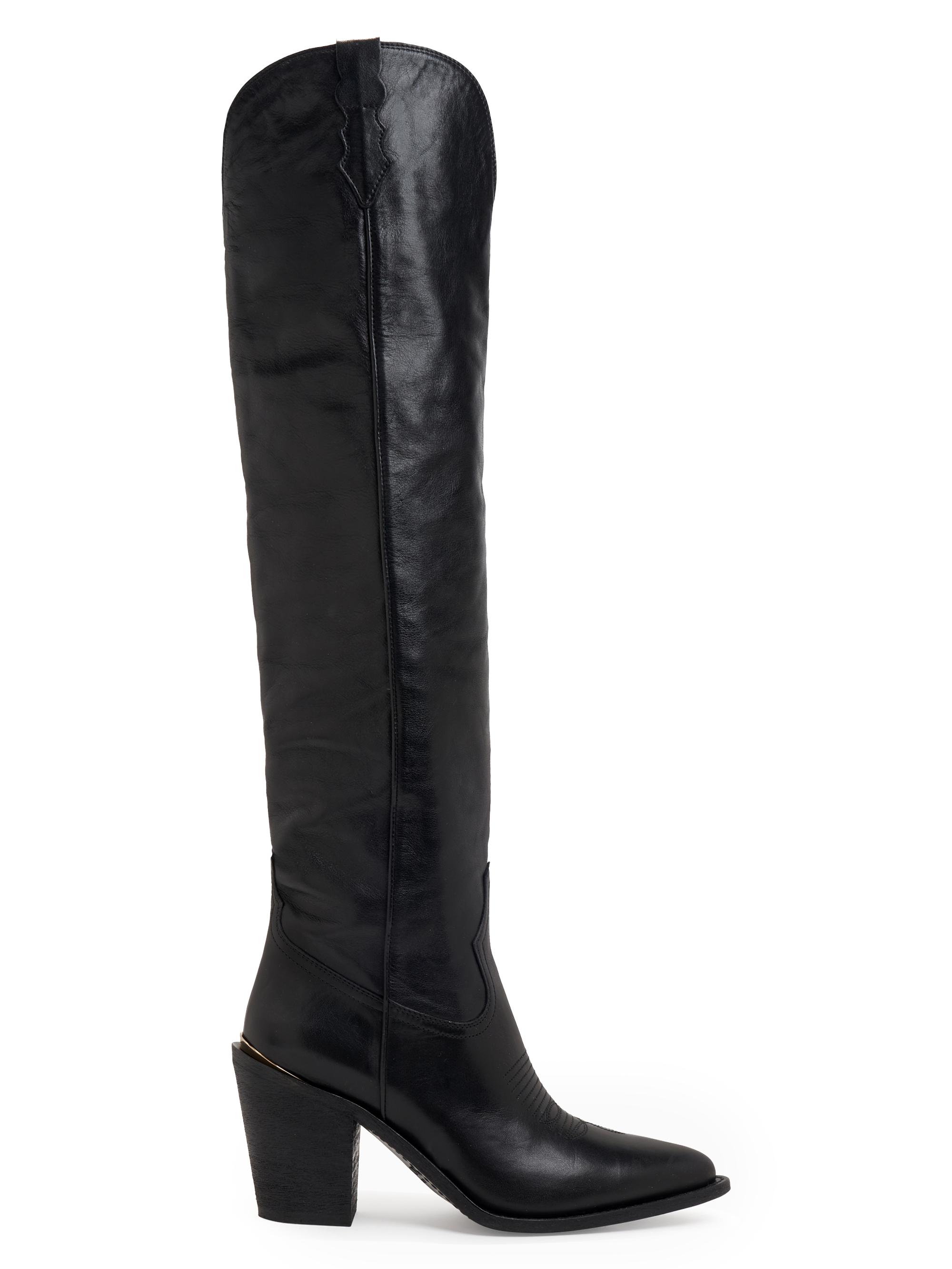 Partlow Women's Jojo 90MM Leather Knee-High Boots - Nero