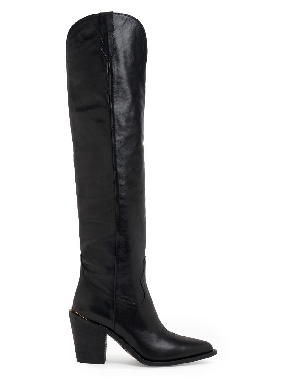 Partlow Women's Jojo 90mm Leather Knee-high Boots In Black