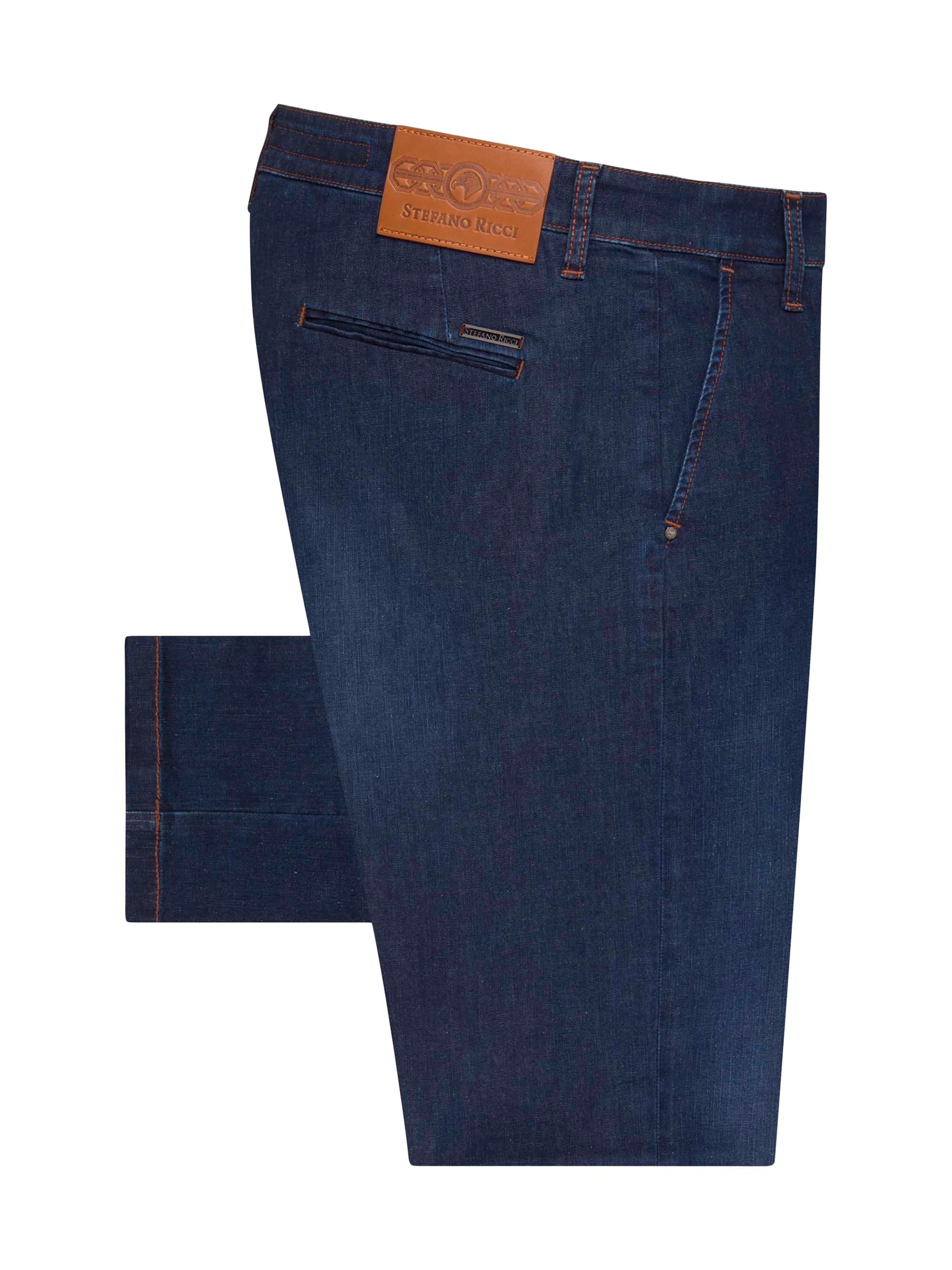 Stefano Ricci Men's Exquisite Cotton Blend Jeans - Dark Navy