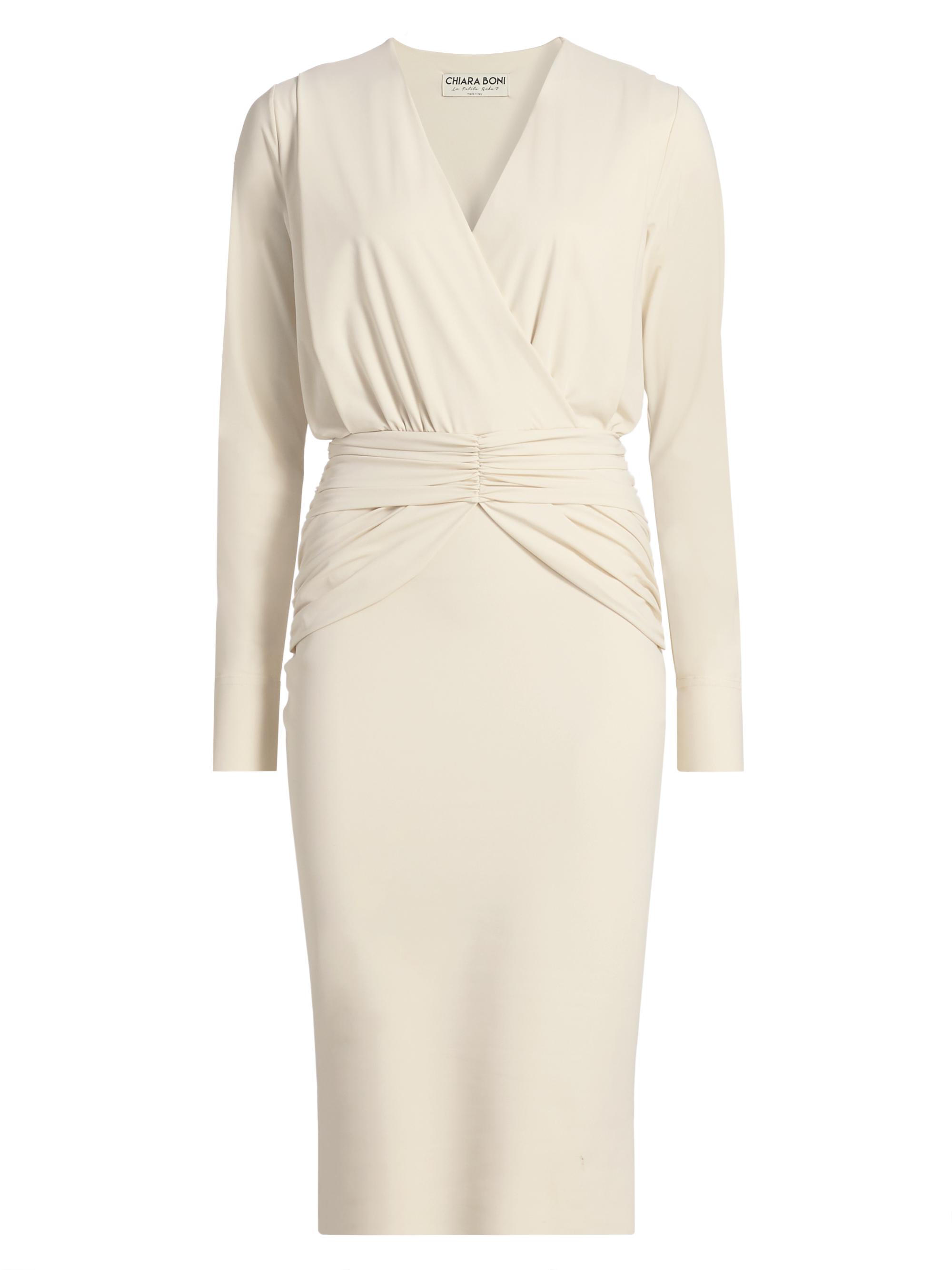 Chiara Boni La Petite Robe Women's Molan Draped Cocktail Dress - Winter White
