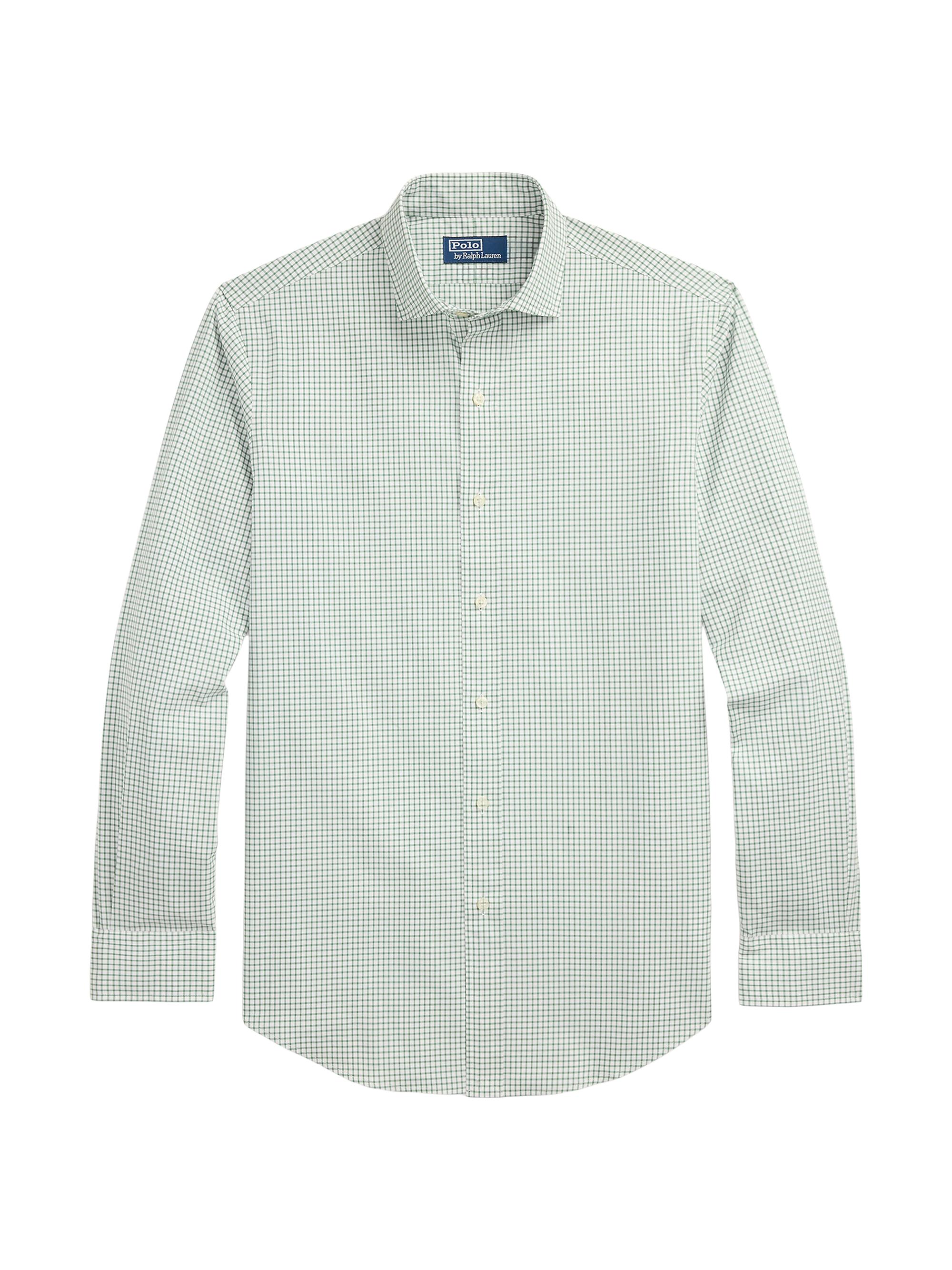 Polo Ralph Lauren Men's Classic-Fit Gingham Poplin Shirt - White Fatigue