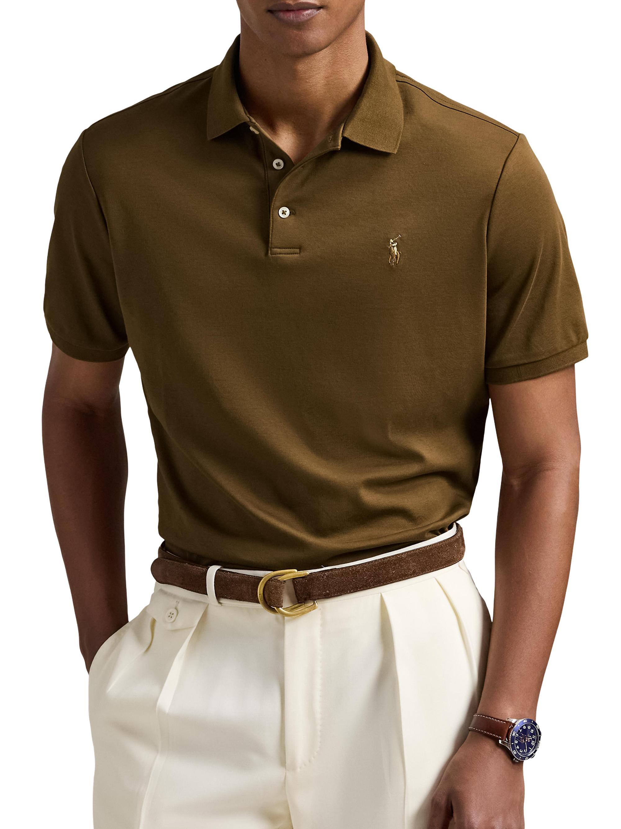 Polo Ralph Lauren Men's Classic Fit Cotton Polo Shirt - Nature Brown | Thumbnail 3
