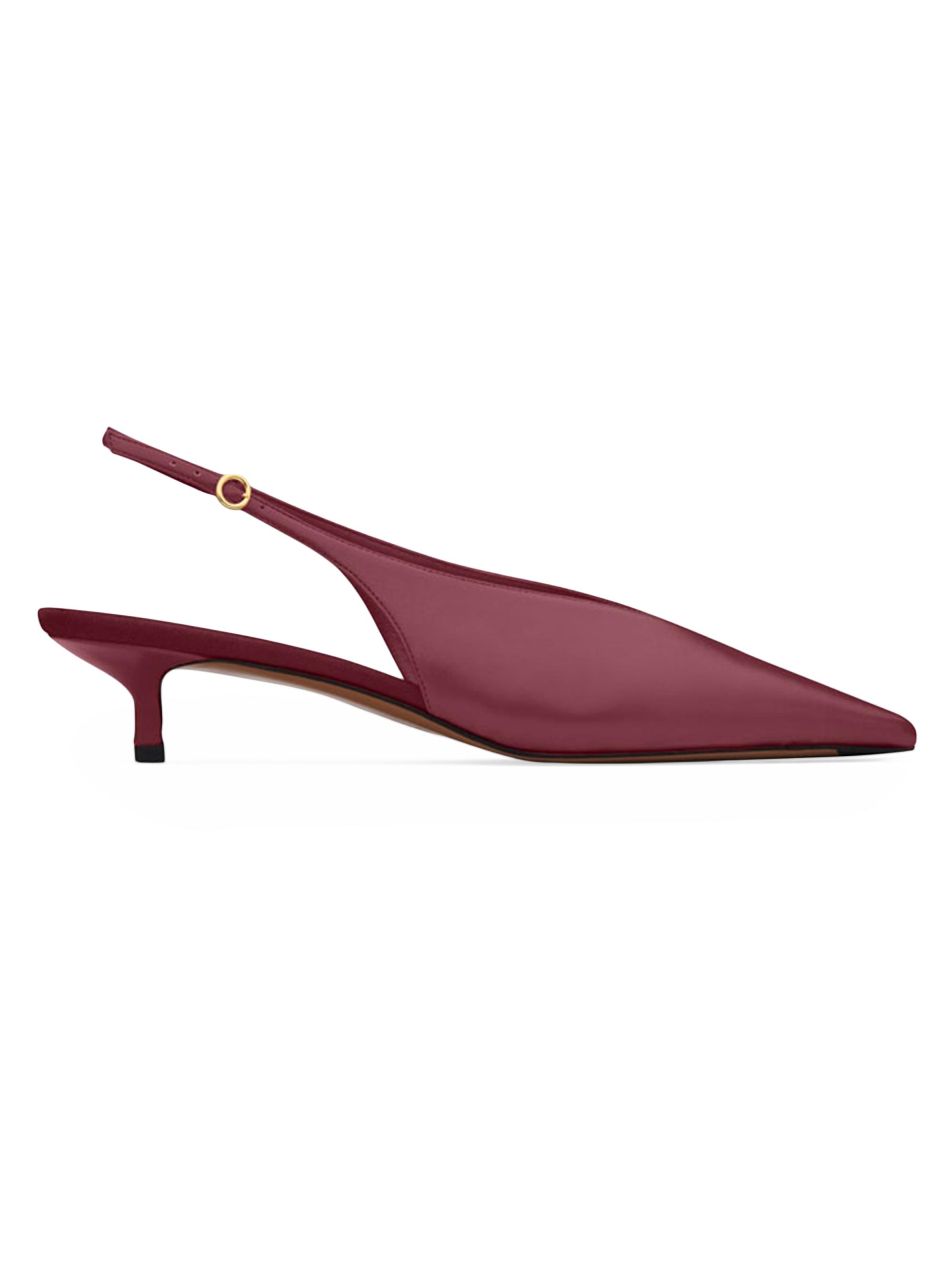 Neous Women's Diske 40MM Leather Slingback Pumps - Burgundy