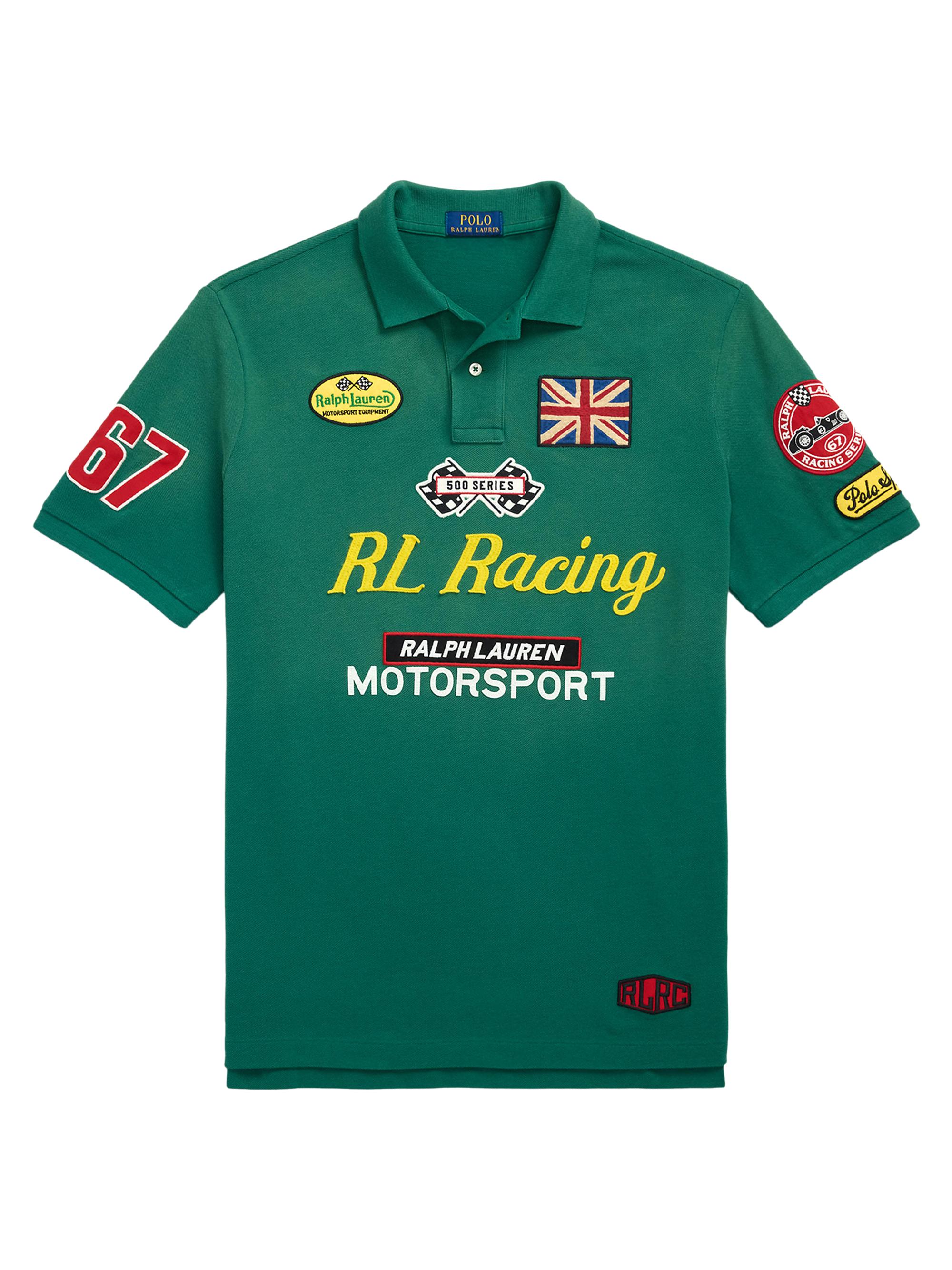 Classic-Fit Racing Mesh Polo Shirt