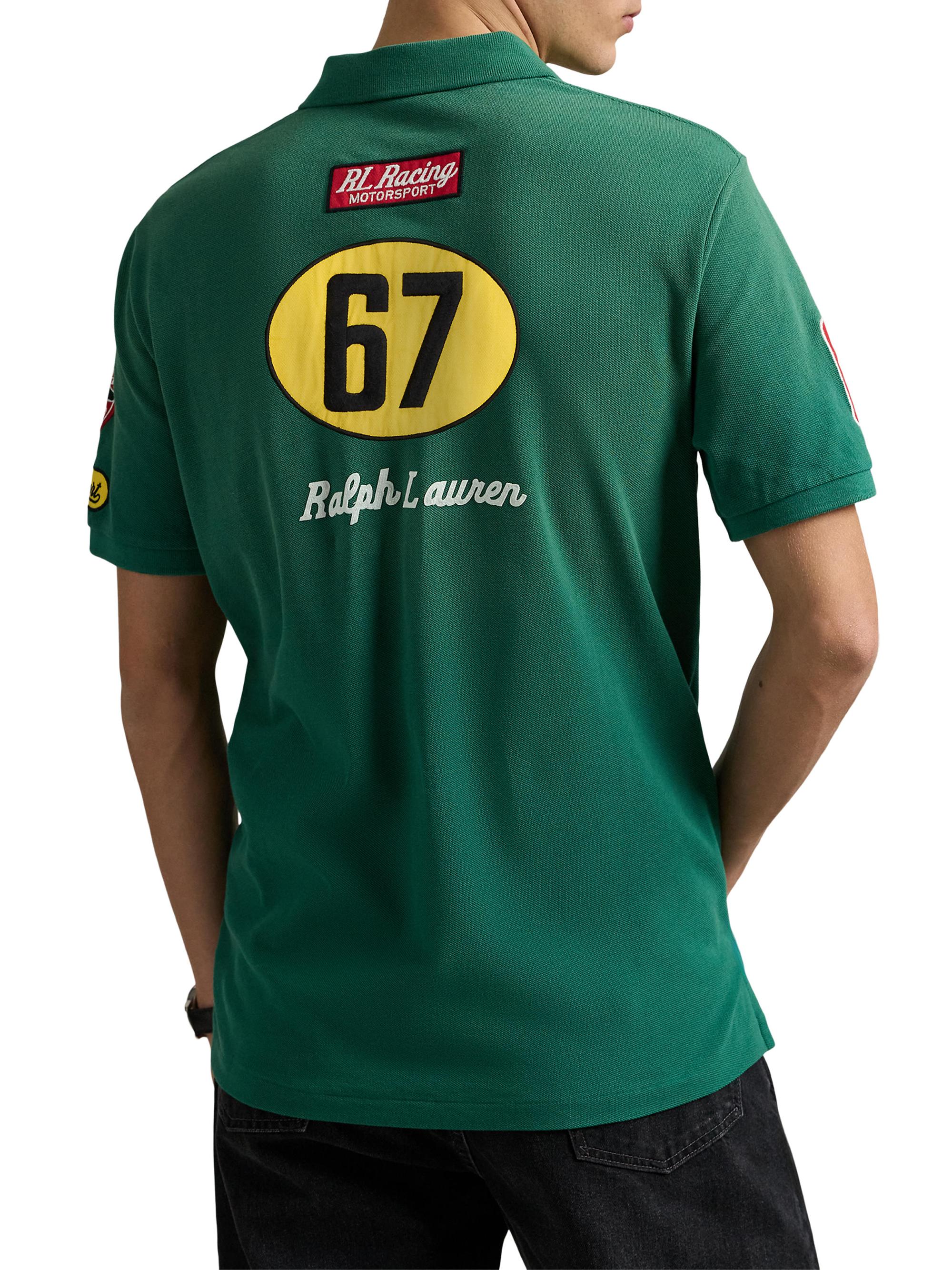 Classic-Fit Racing Mesh Polo Shirt