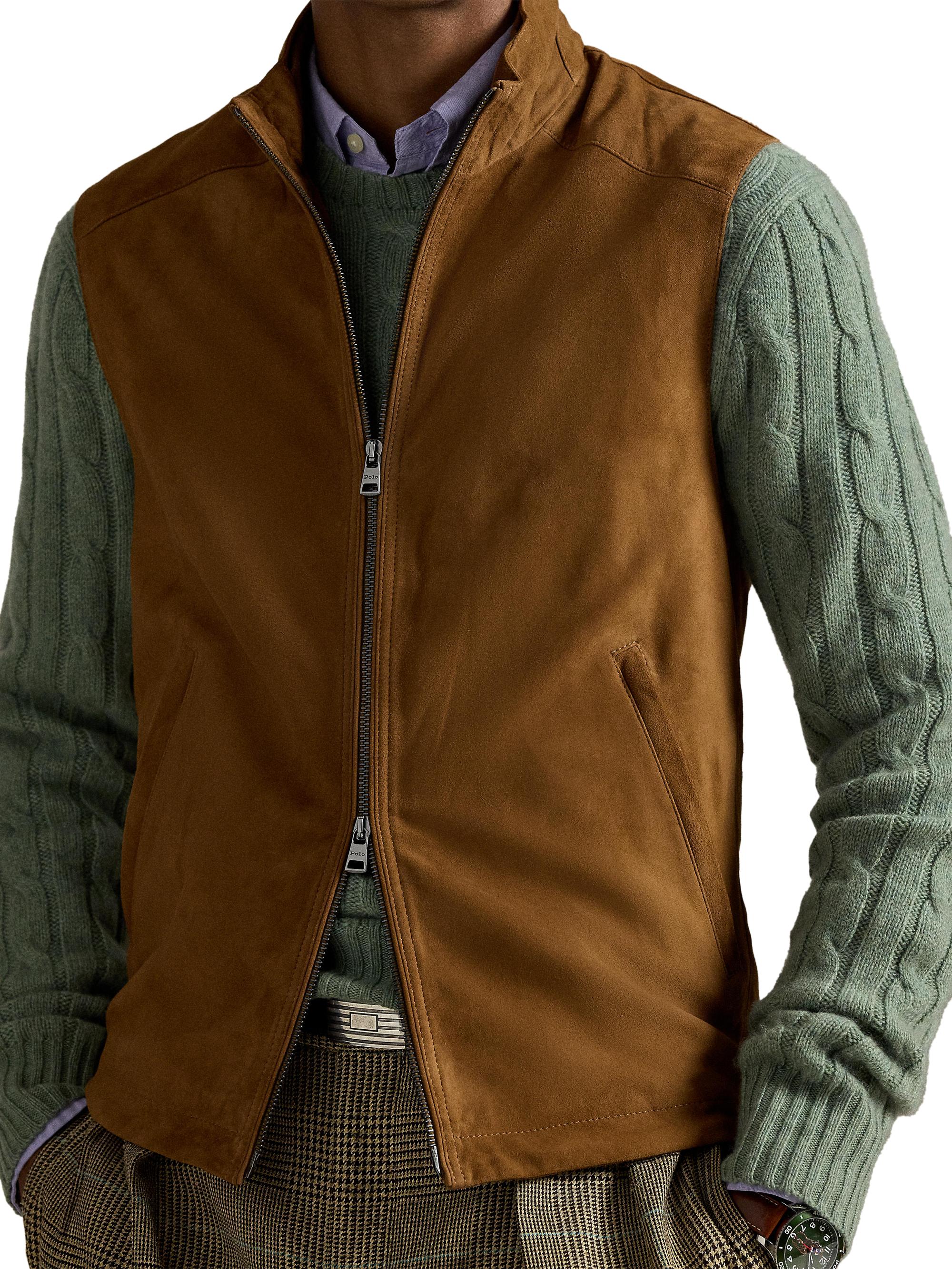 Polo Ralph Lauren Classic Suede Double-Zip Vest | Saks Fifth Avenue