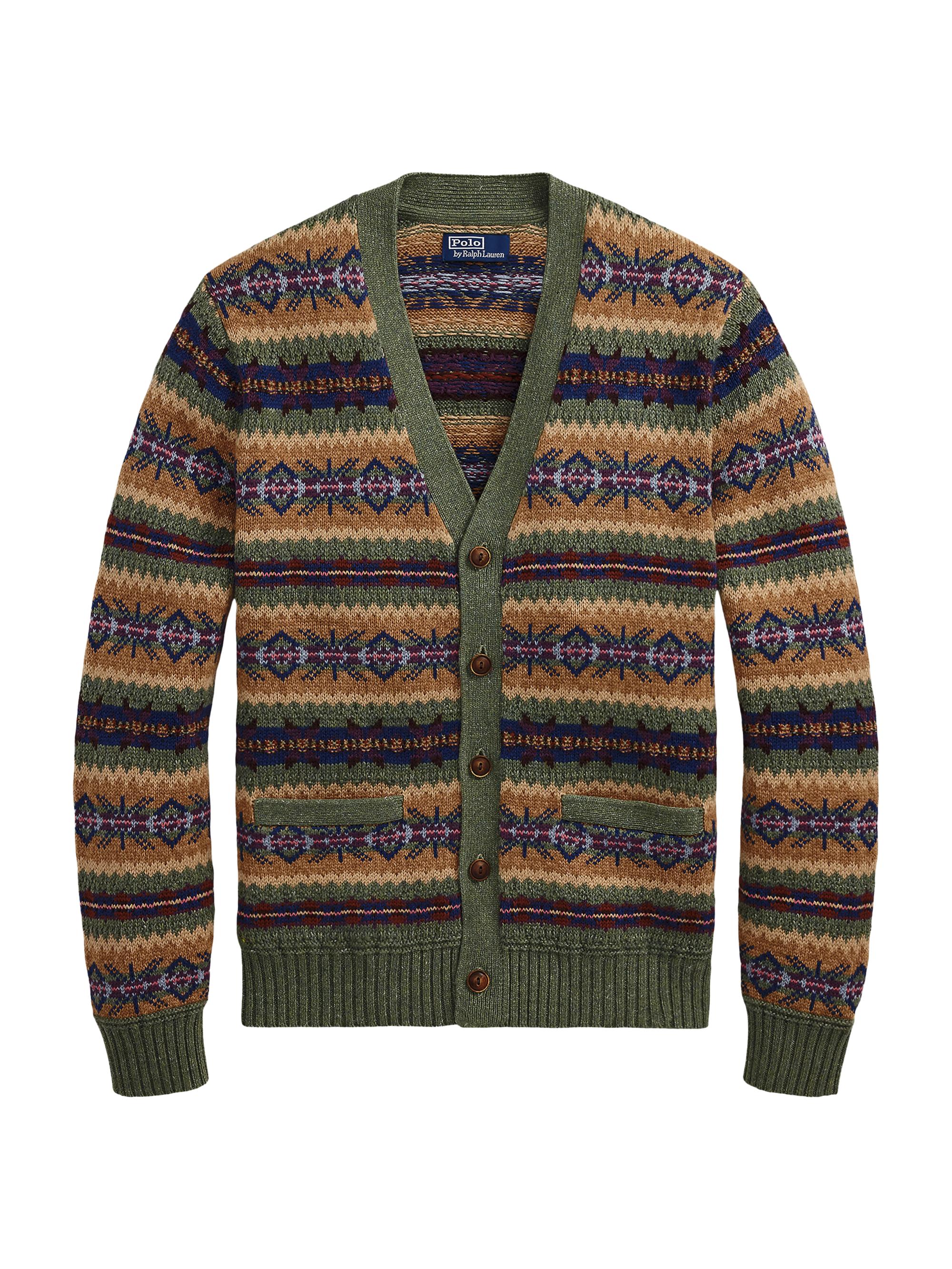 Polo Ralph Lauren Fair Isle Cotton-Blend Cardigan | Saks Fifth Avenue