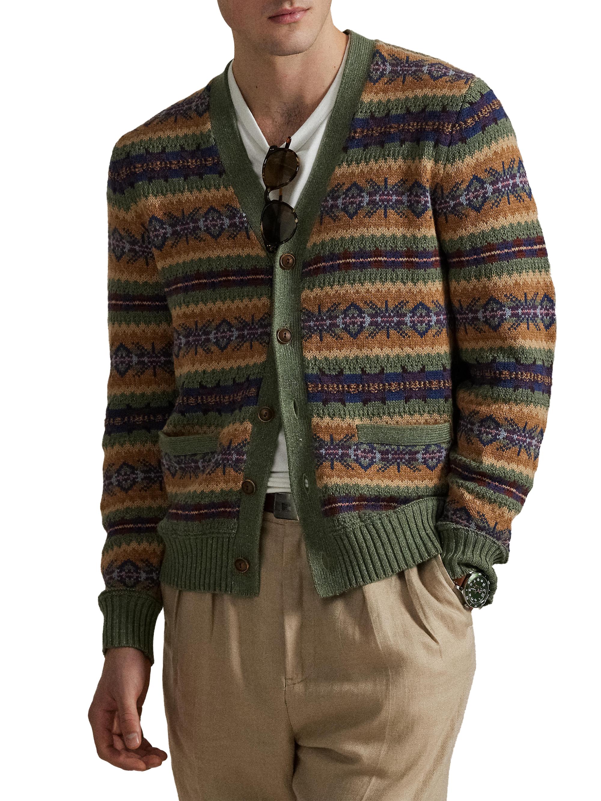 Polo Ralph Lauren Fair Isle Cotton-Blend Cardigan | Saks Fifth Avenue