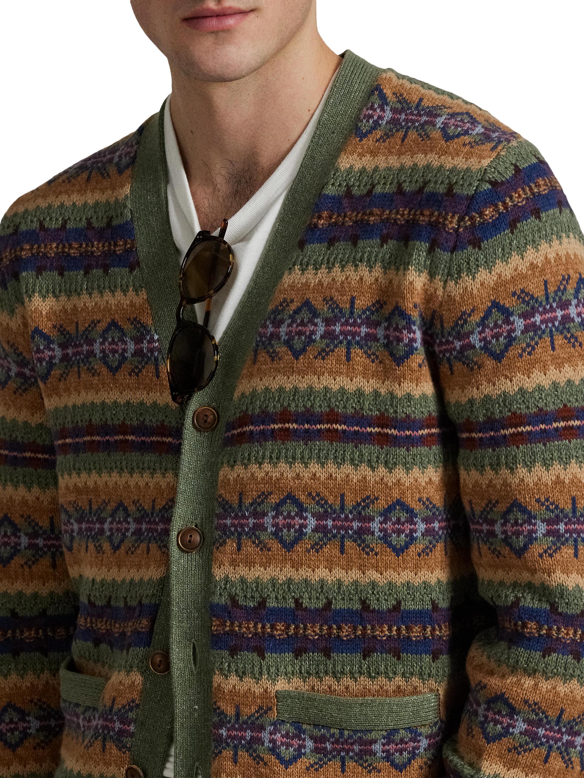 Polo Ralph Lauren Fair Isle Cotton-Blend Cardigan | Saks Fifth Avenue
