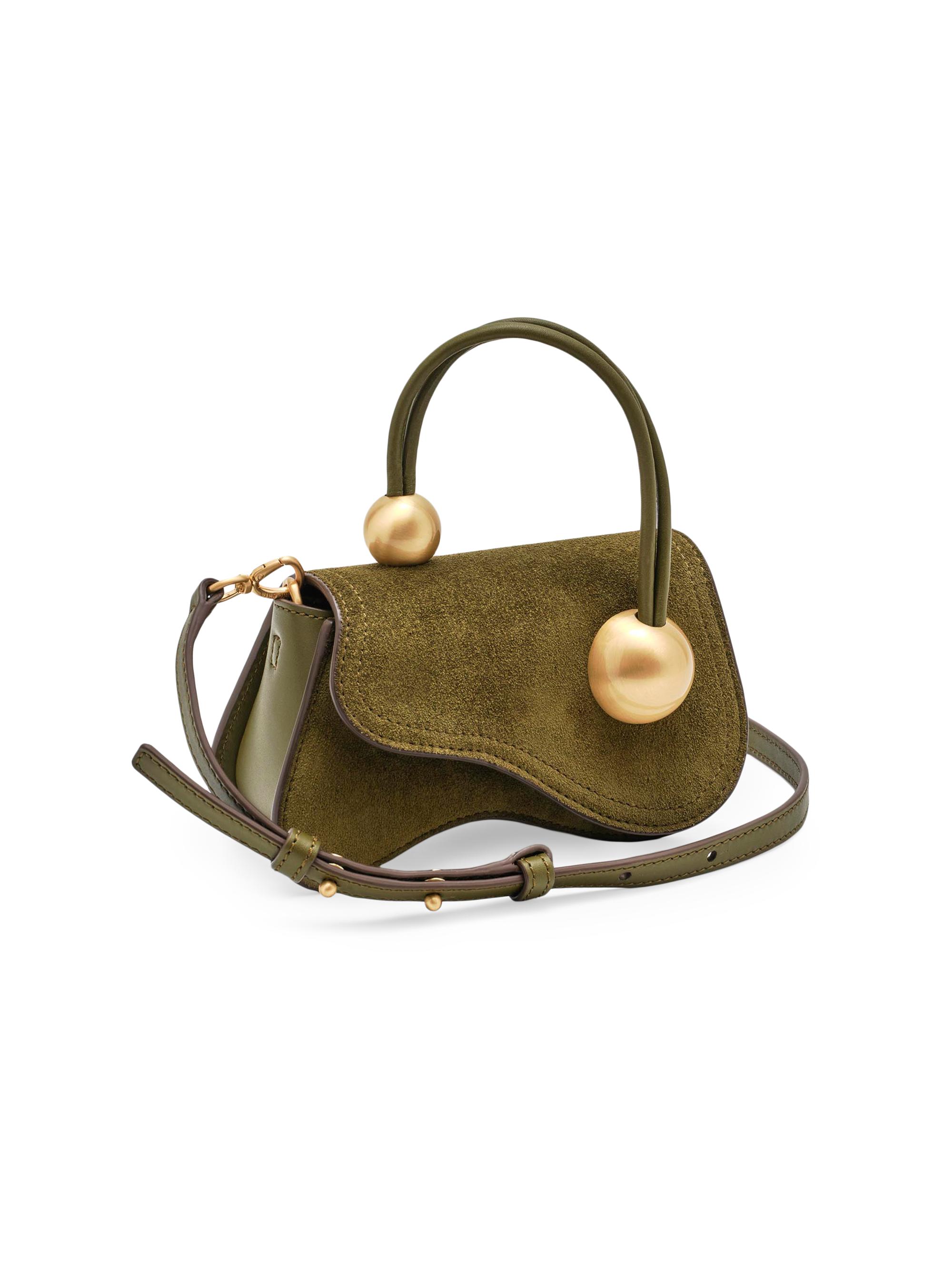 Cult Gaia Kazia Nano Suede Top Handle Bag | Saks Fifth Avenue