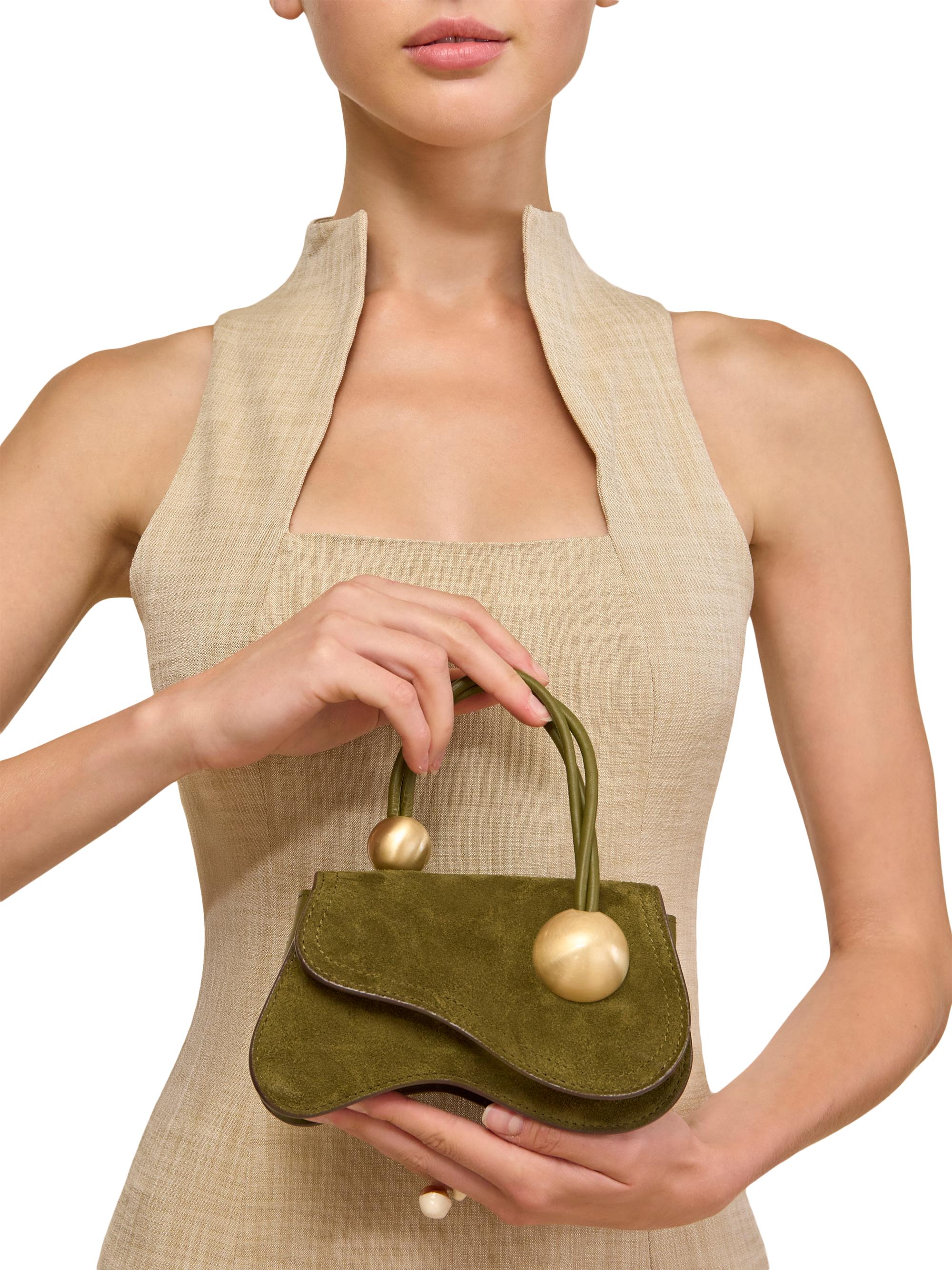 Cult Gaia Kazia Nano Suede Top Handle Bag | Saks Fifth Avenue