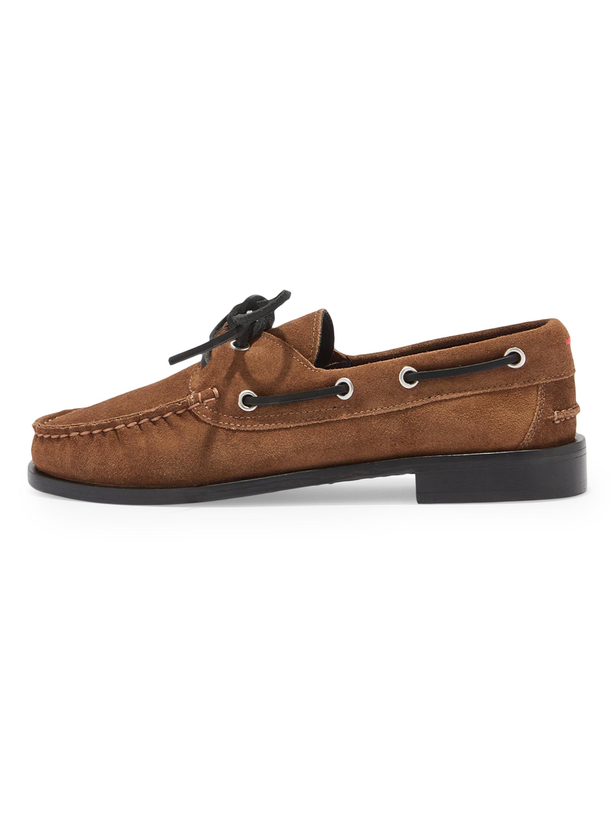 aeyde Women's Harris Suede Boat Shoes - Tobacco