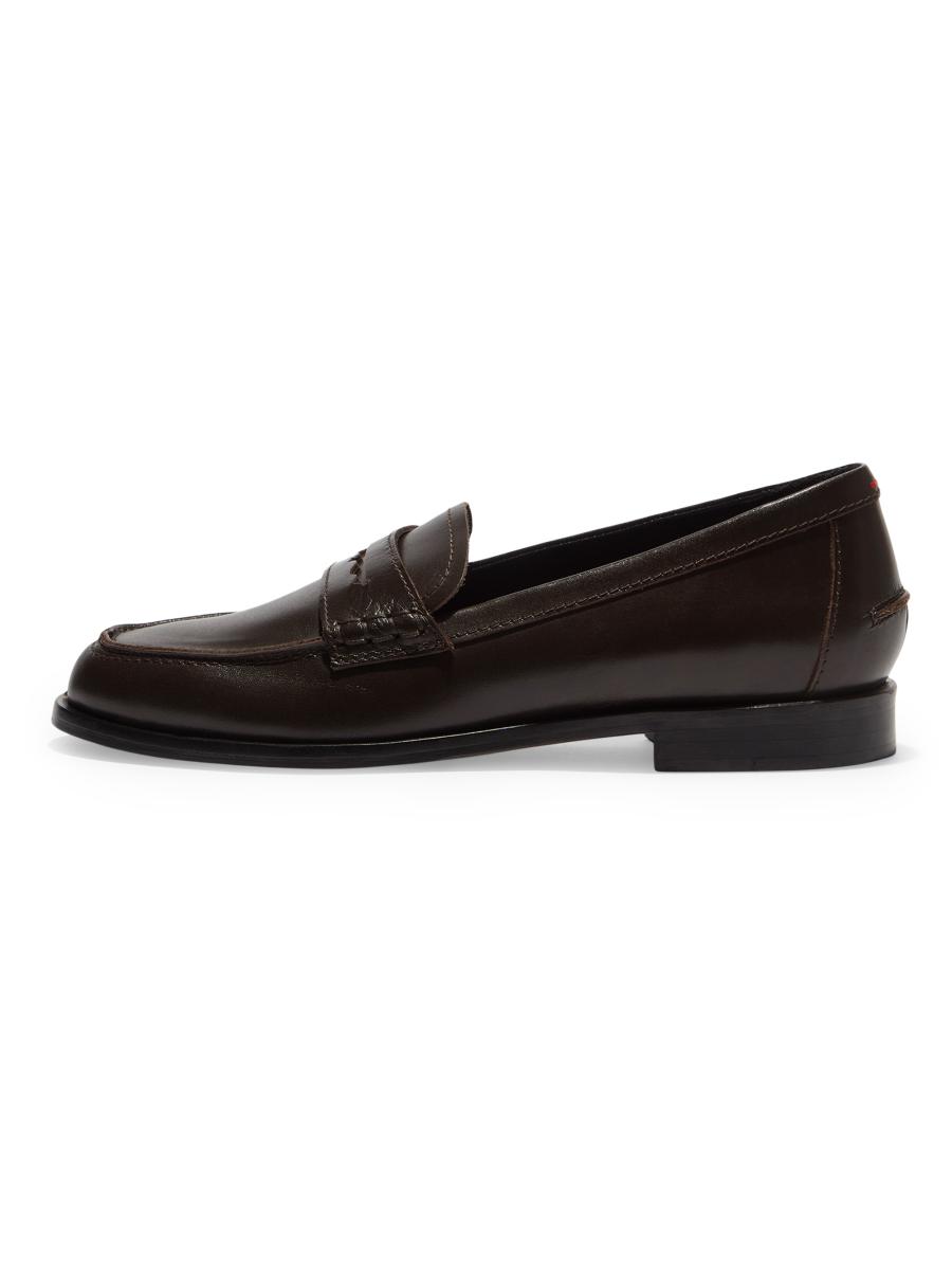 Aeyde Women's 25mm Leather Penny Loafers In Brown