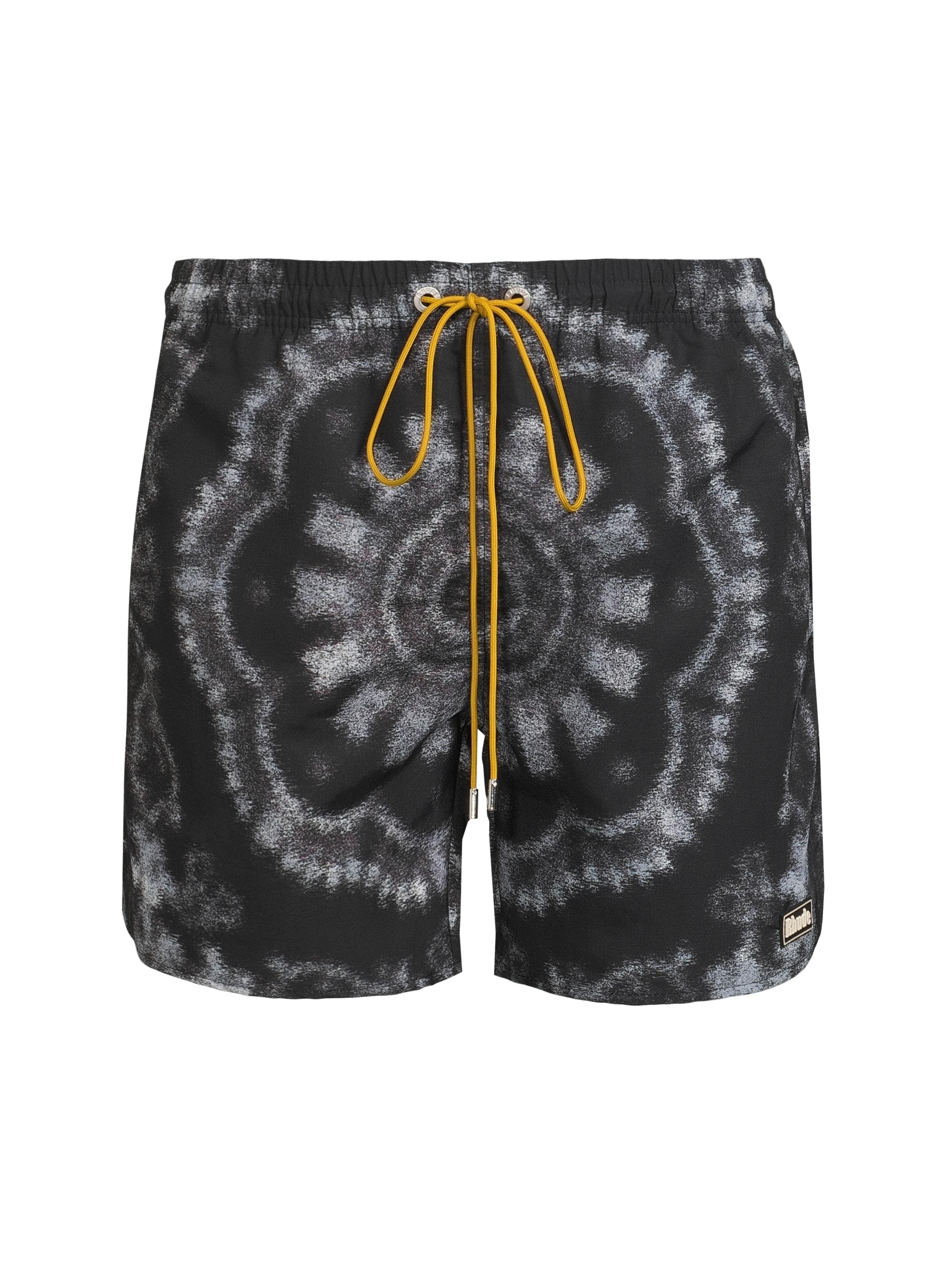 Rhude Men's Motion Bandana Swim Shorts - Black White