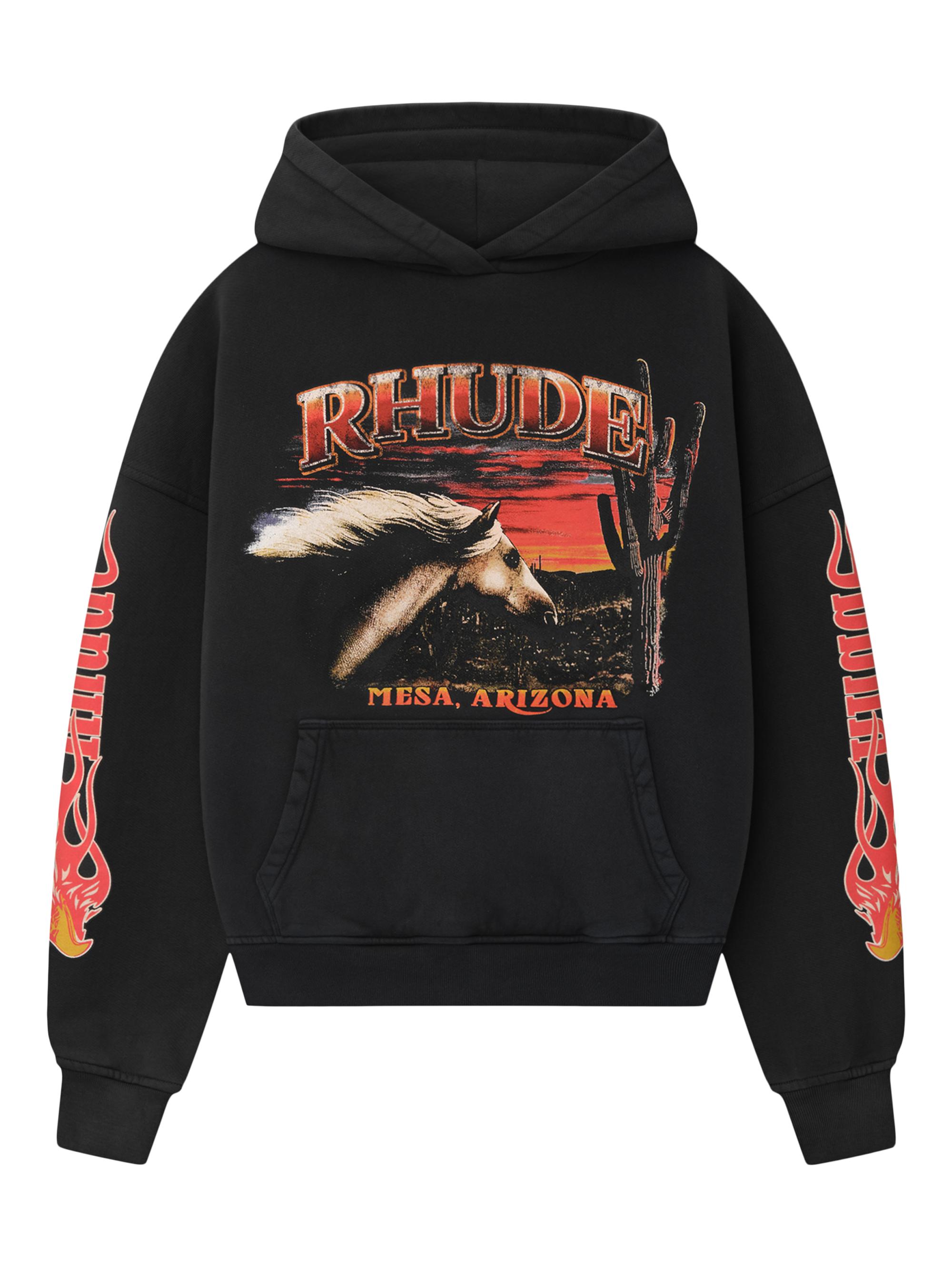 Rhude Men's Mesa Stallion Hoodie - Vintage Black Red Yellow