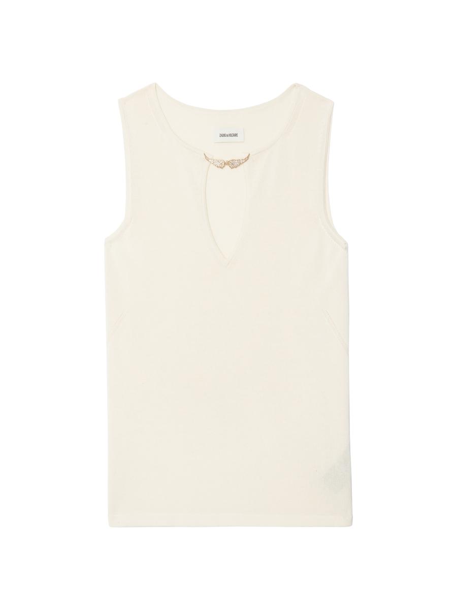 Zadig & Voltaire Sayani Vico Embellished Keyhole Tank | Saks Fifth